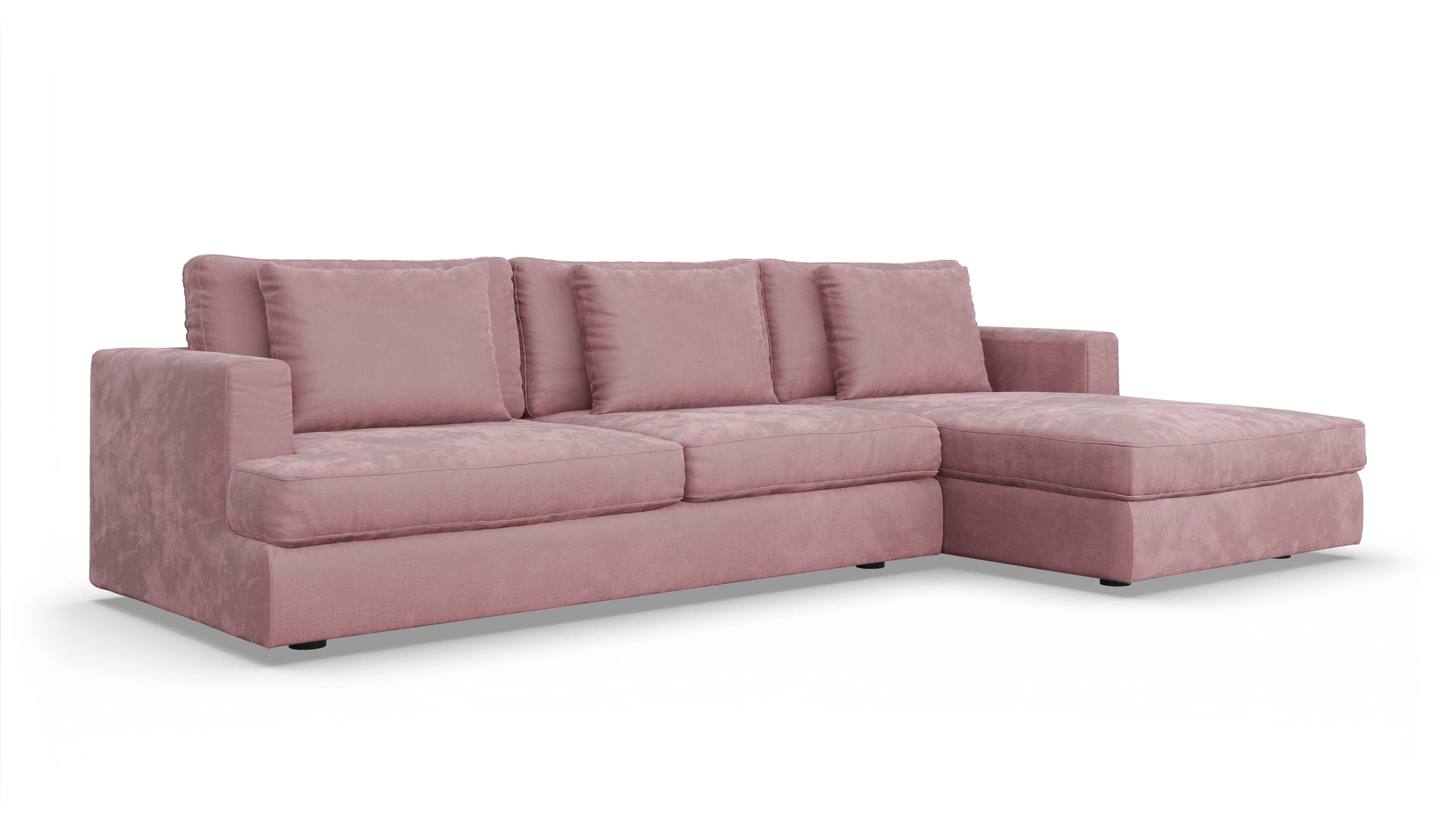 Ansicht des Produktes Sospiri Sofa mit Rec rechts in Stoff rot