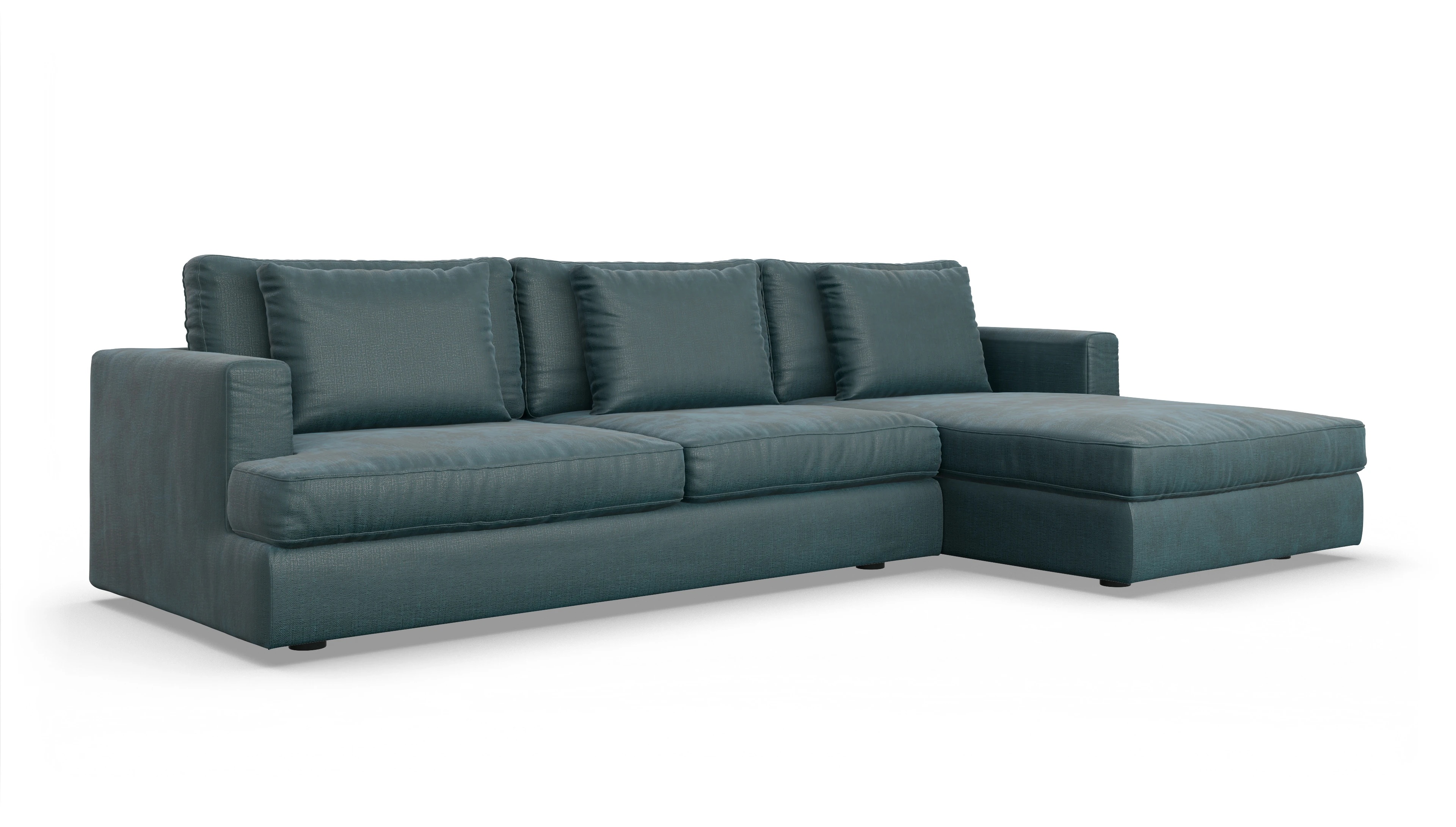 Ansicht des Produktes Sospiri Sofa mit Rec rechts in Stoff grün