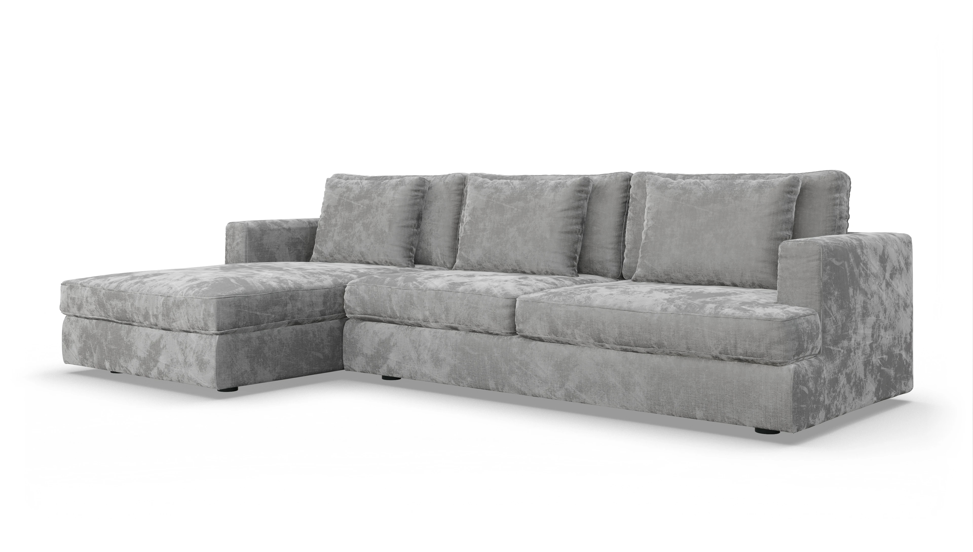 Ansicht des Produktes Sospiri Sofa mit Rec links in Stoff grau