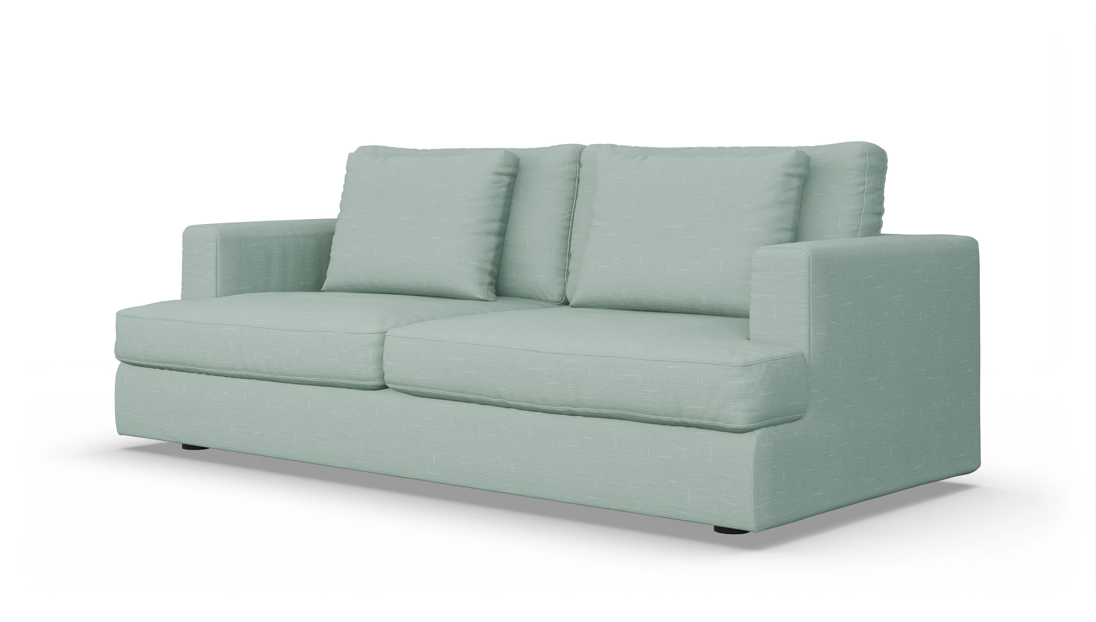 Schlafsofa Sospiri Ansicht des Produktes Sospiri 3-Sitzer in Stoff grün