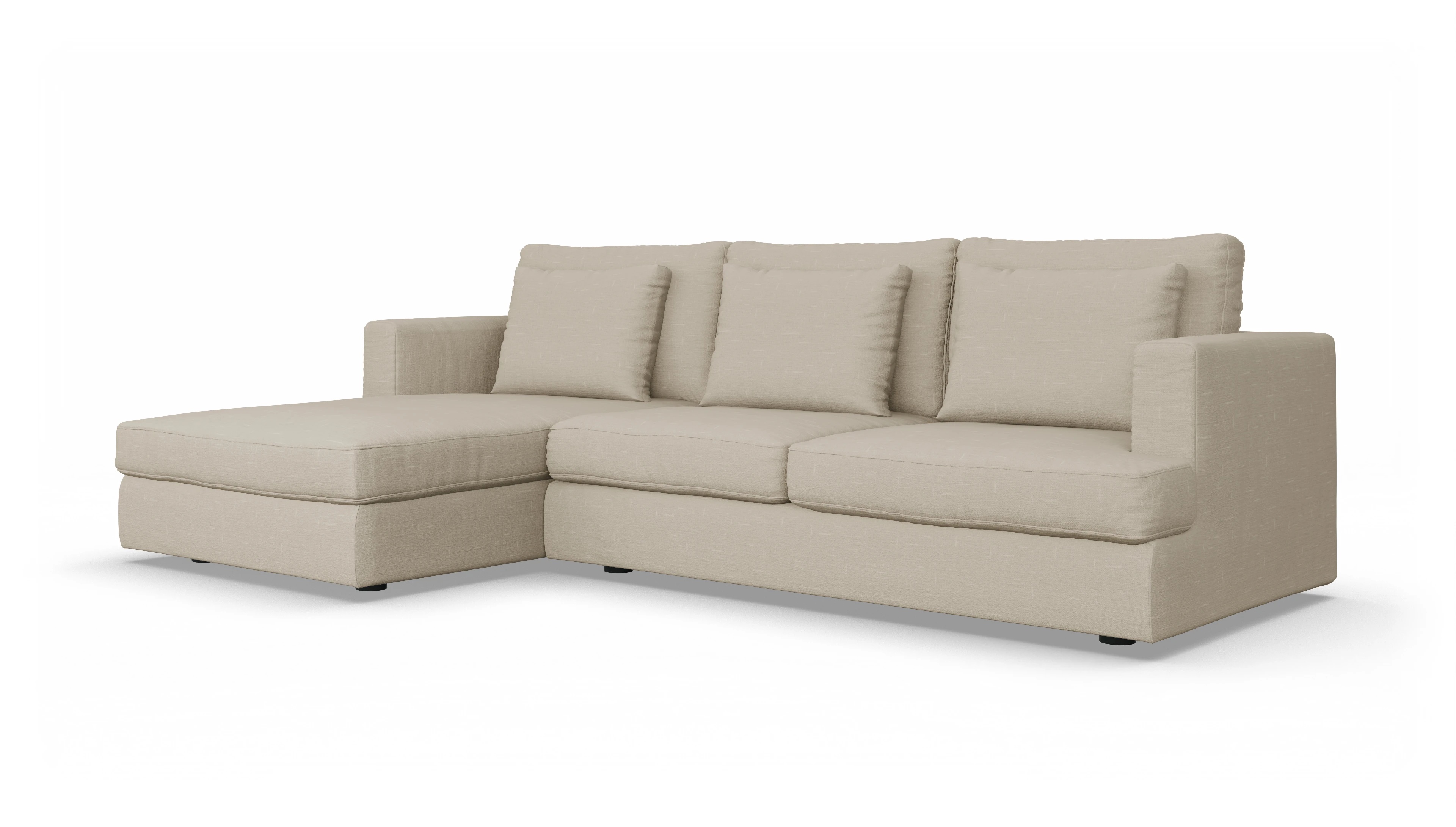 Ansicht des Produktes Sospiri Sofa mit Rec links in Stoff beige