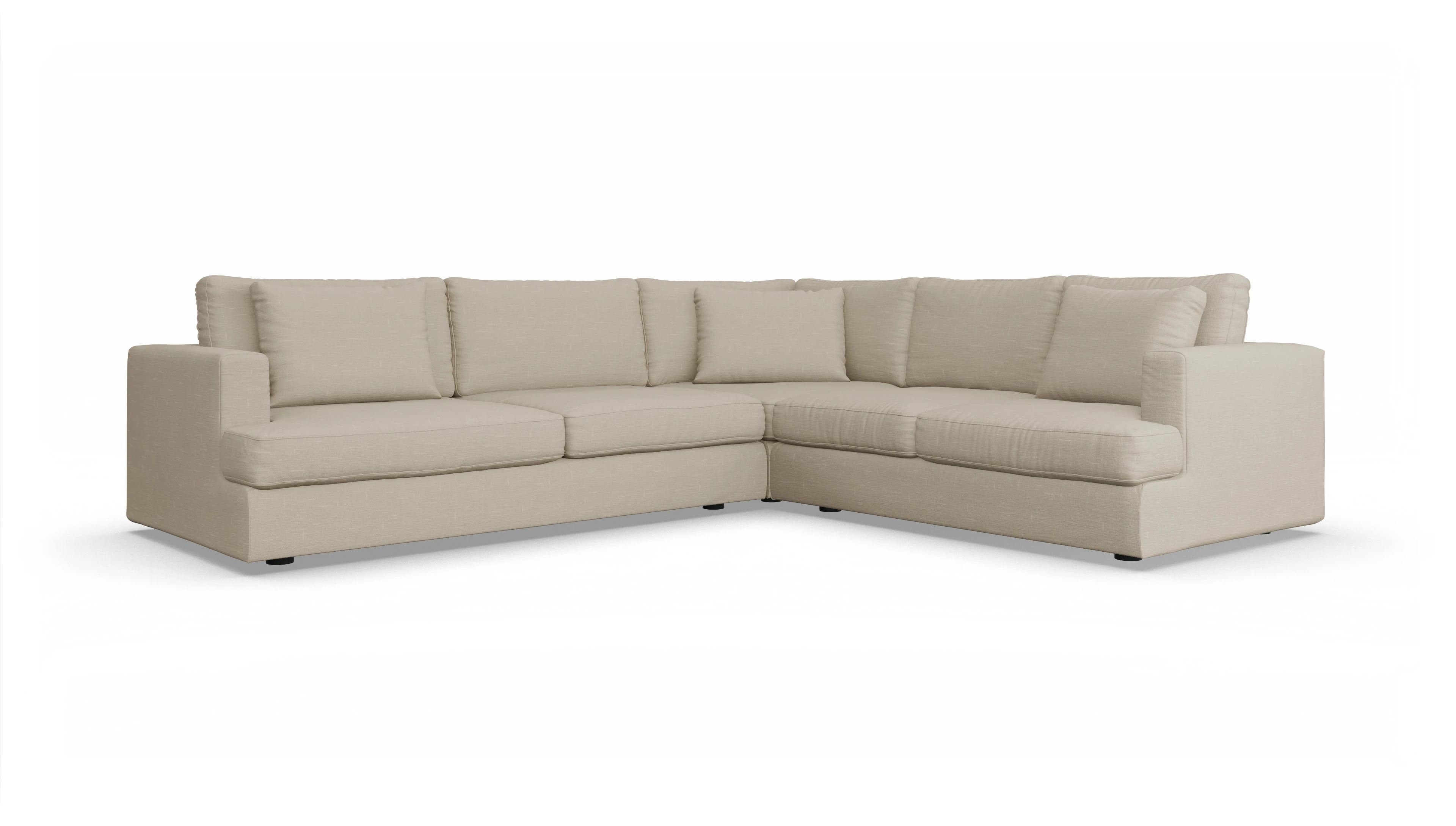 Ansicht des Produktes Sospiri Ecksofa Rechts in Stoff beige