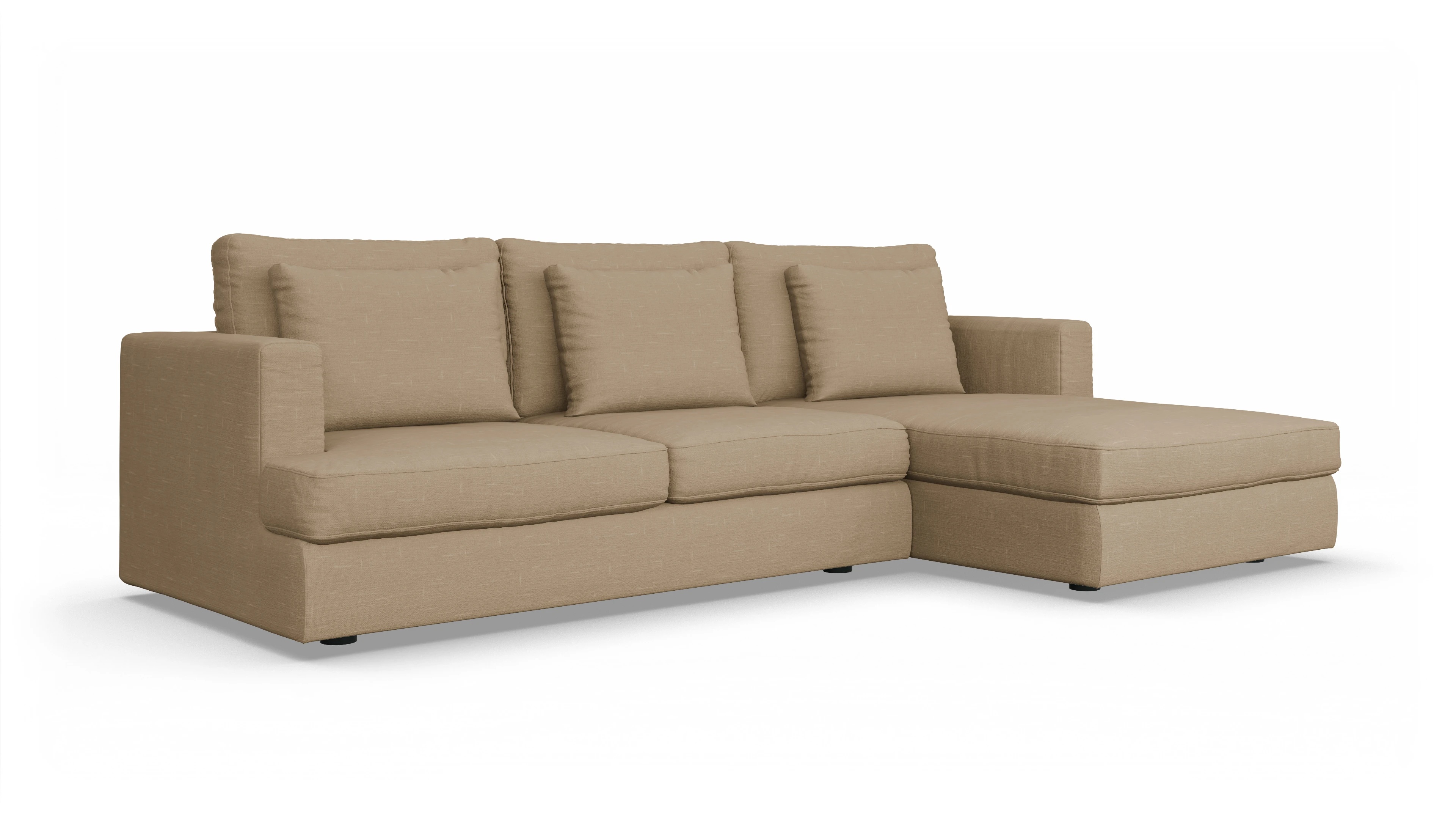 Stoffsofa Sospiri Ansicht des Produktes Sospiri Sofa mit Rec rechts in Stoff braun