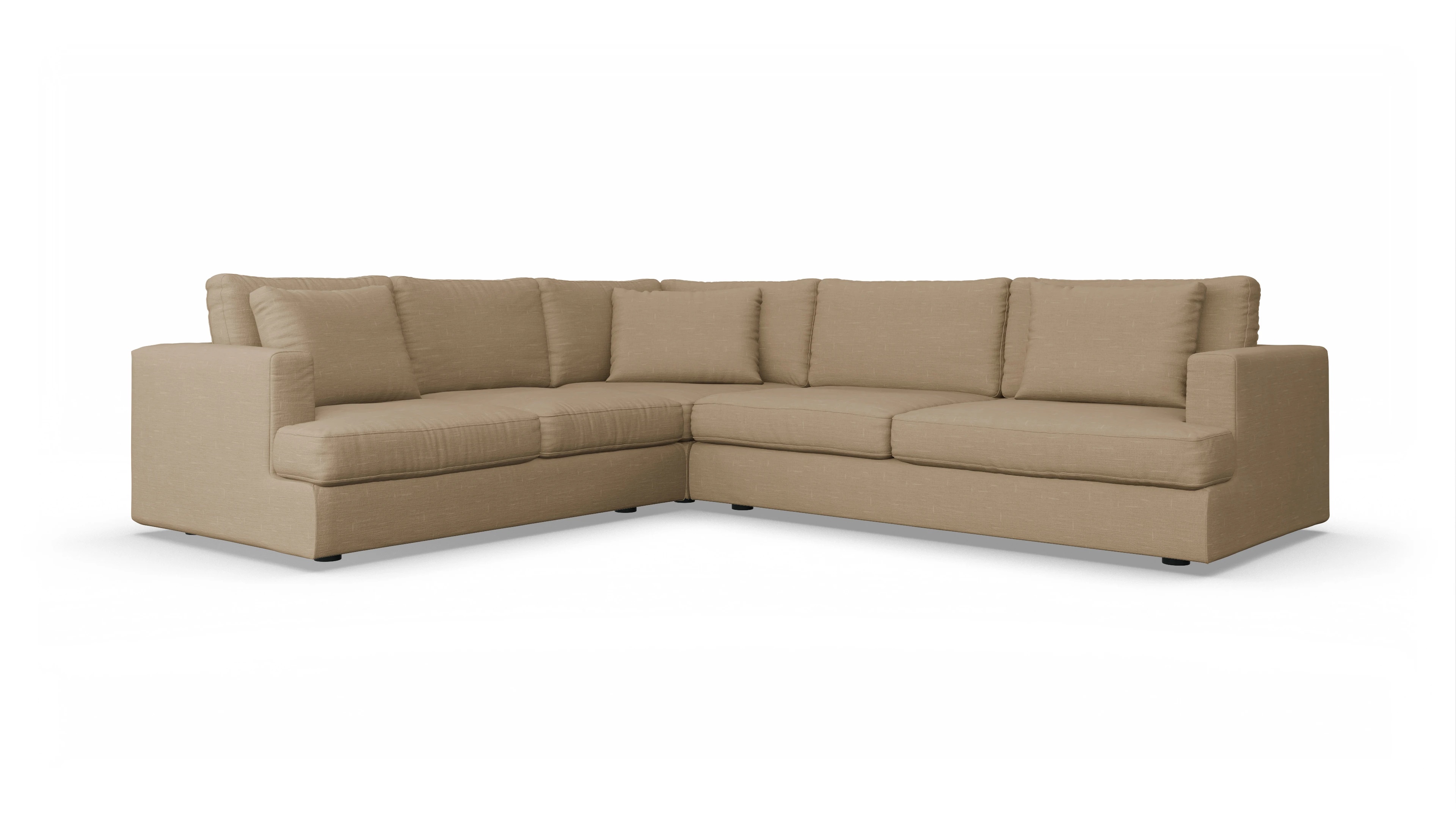 Ansicht des Produktes Sospiri Ecksofa Links in Stoff braun