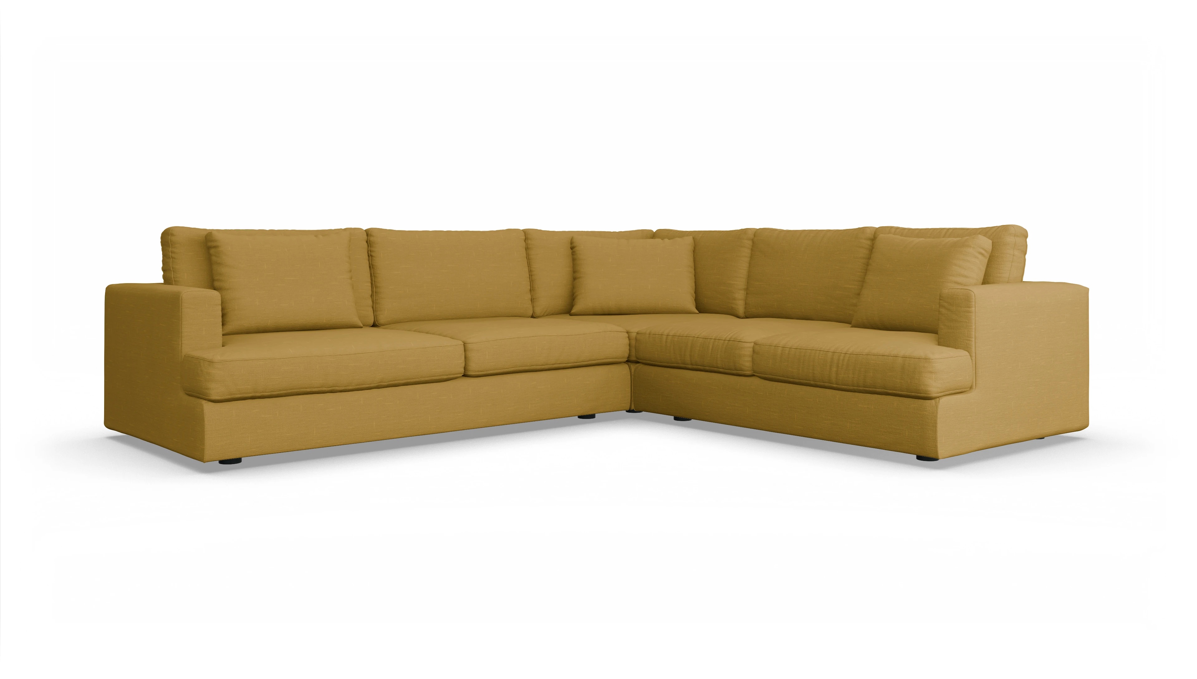 Ansicht des Produktes Sospiri Ecksofa Rechts in Stoff gelb