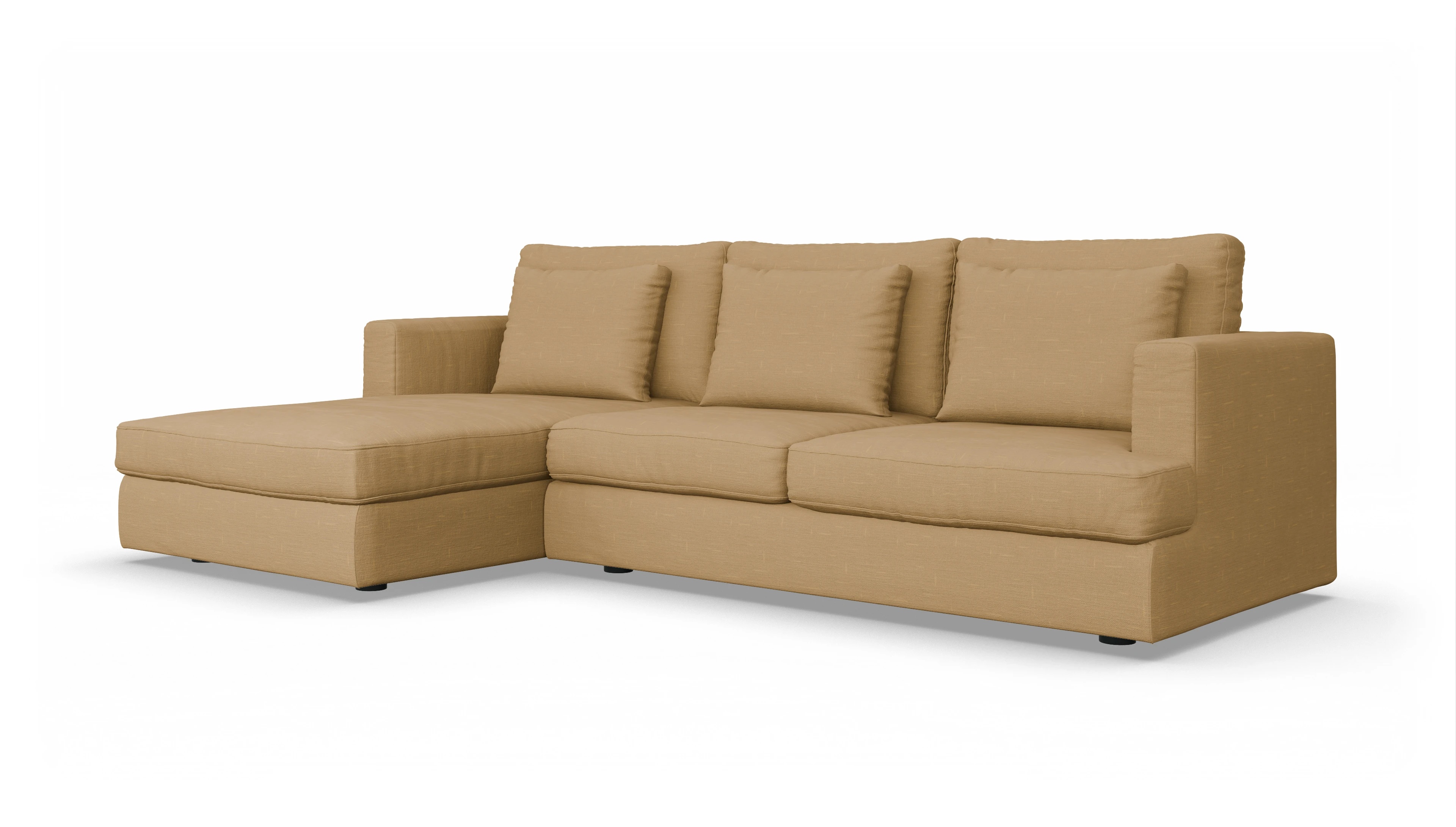 Ansicht des Produktes Sospiri Sofa mit Rec links in Stoff gelb