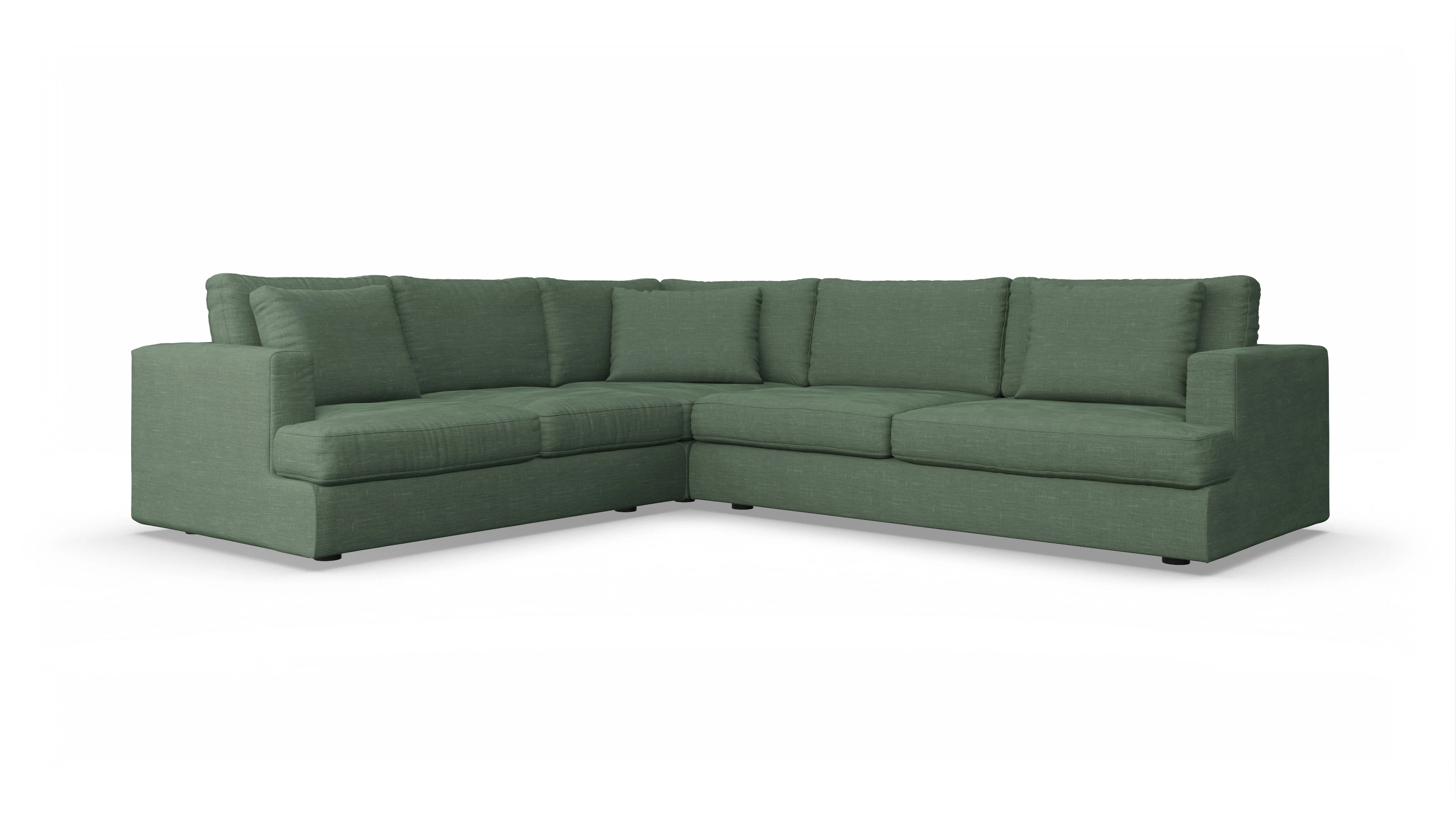 Ansicht des Produktes Sospiri Ecksofa Links in Stoff grün