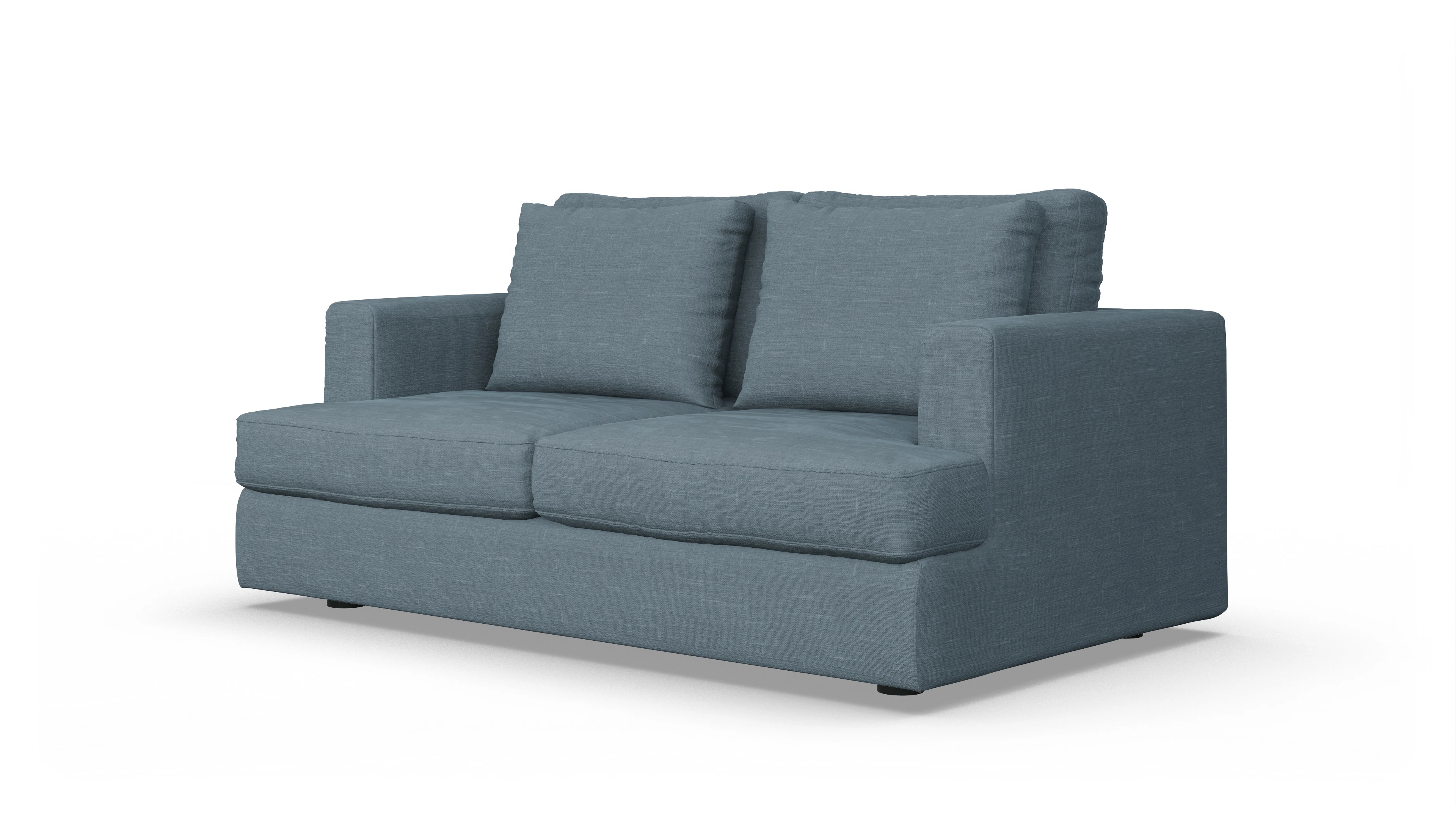 Stoffsofa Sospiri Ansicht des Produktes Sospiri 2-Sitzer in Stoff blau