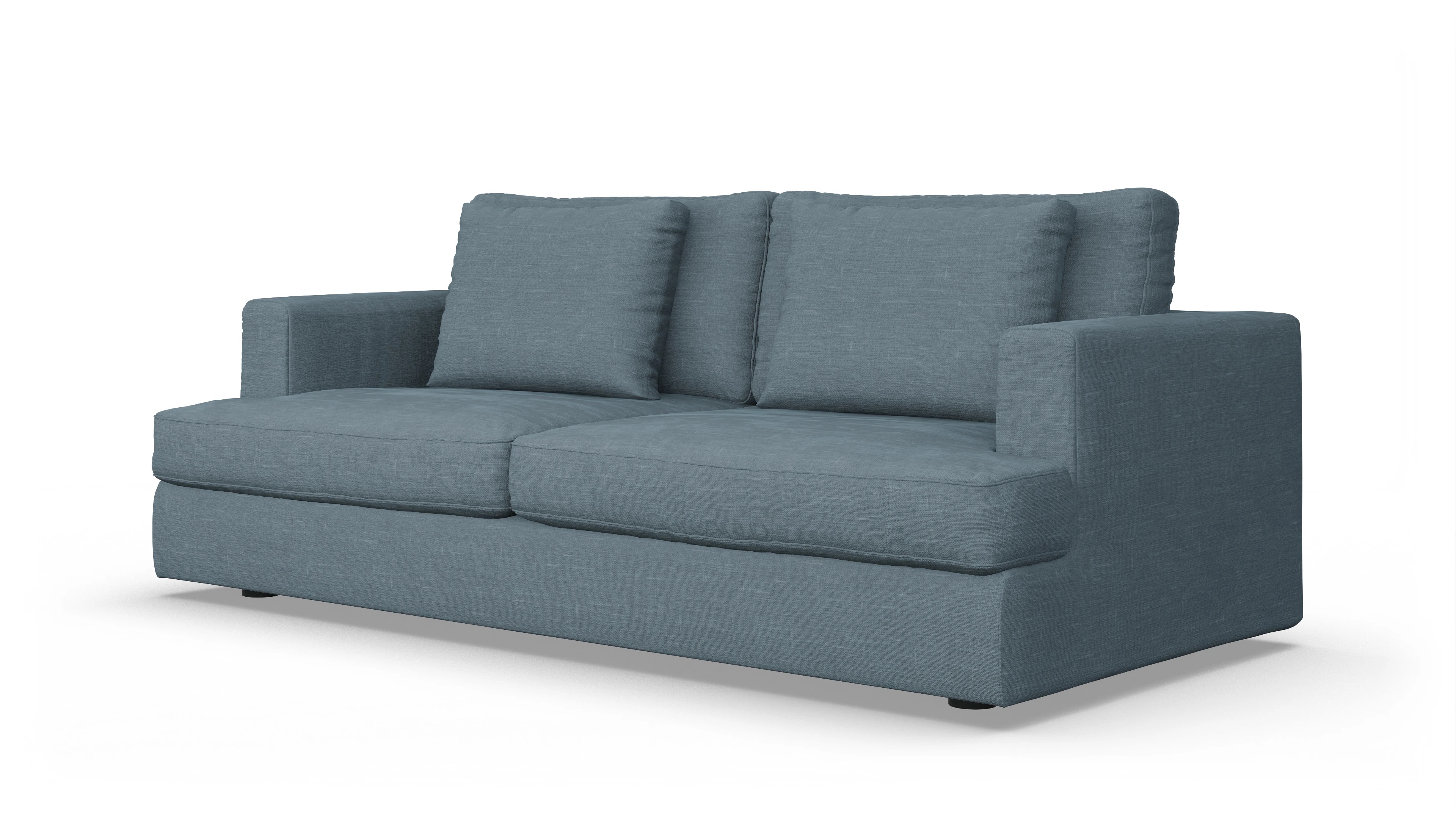 Stoffsofa Sospiri Ansicht des Produktes Sospiri 3-Sitzer in Stoff blau