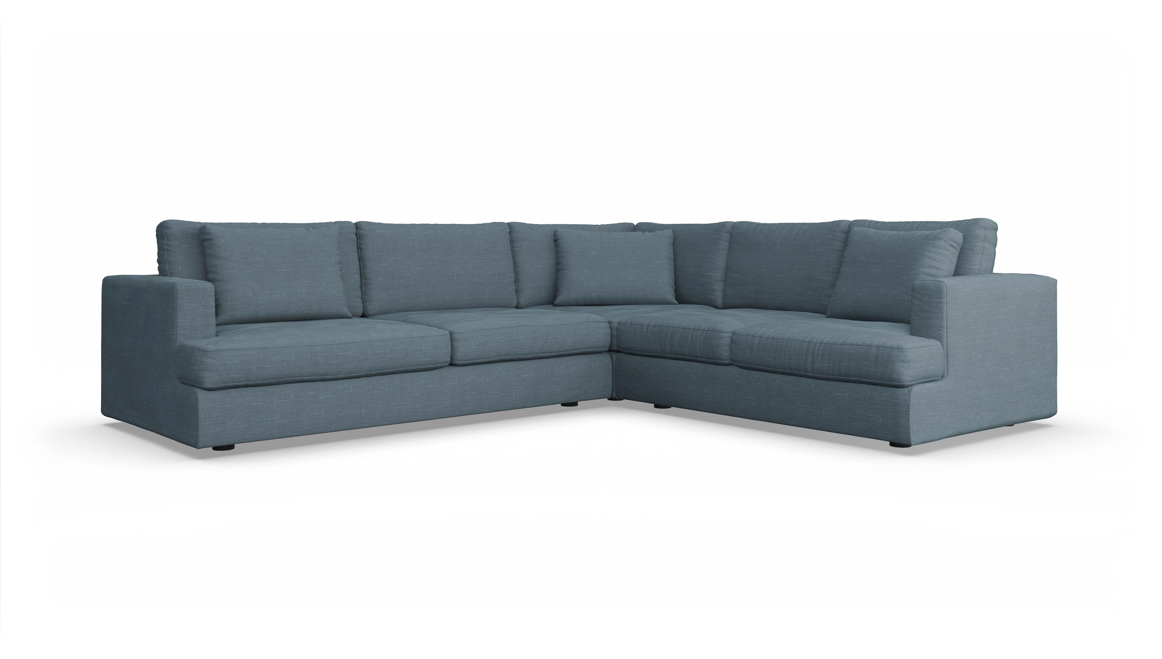 Ansicht des Produktes Sospiri Ecksofa Rechts in Stoff blau