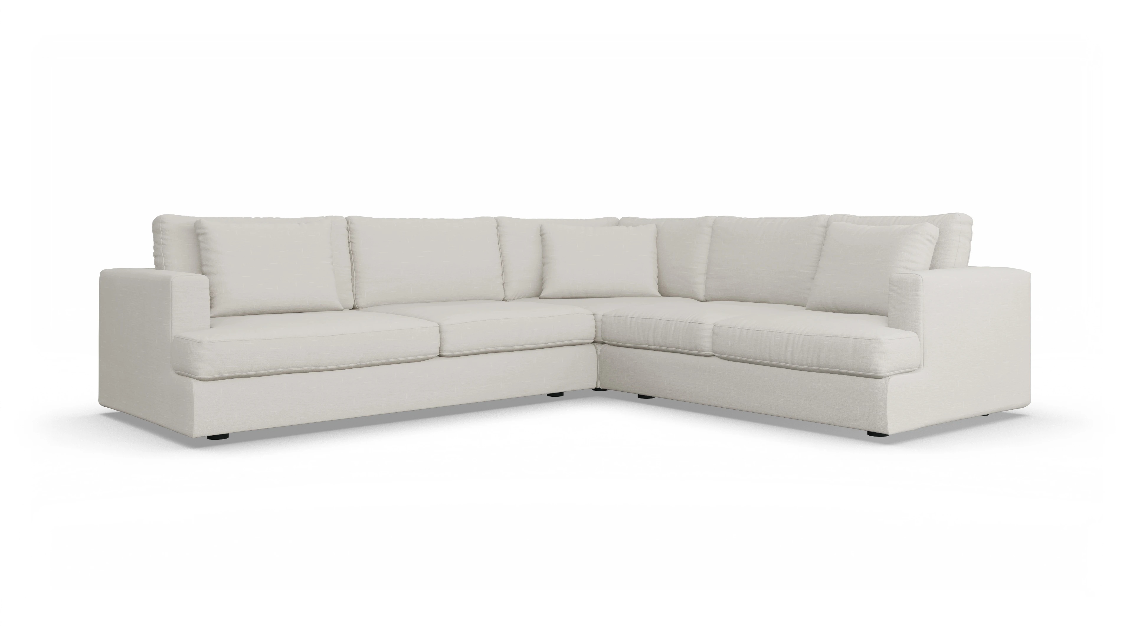 Ansicht des Produktes Sospiri Ecksofa Rechts in Stoff weiß