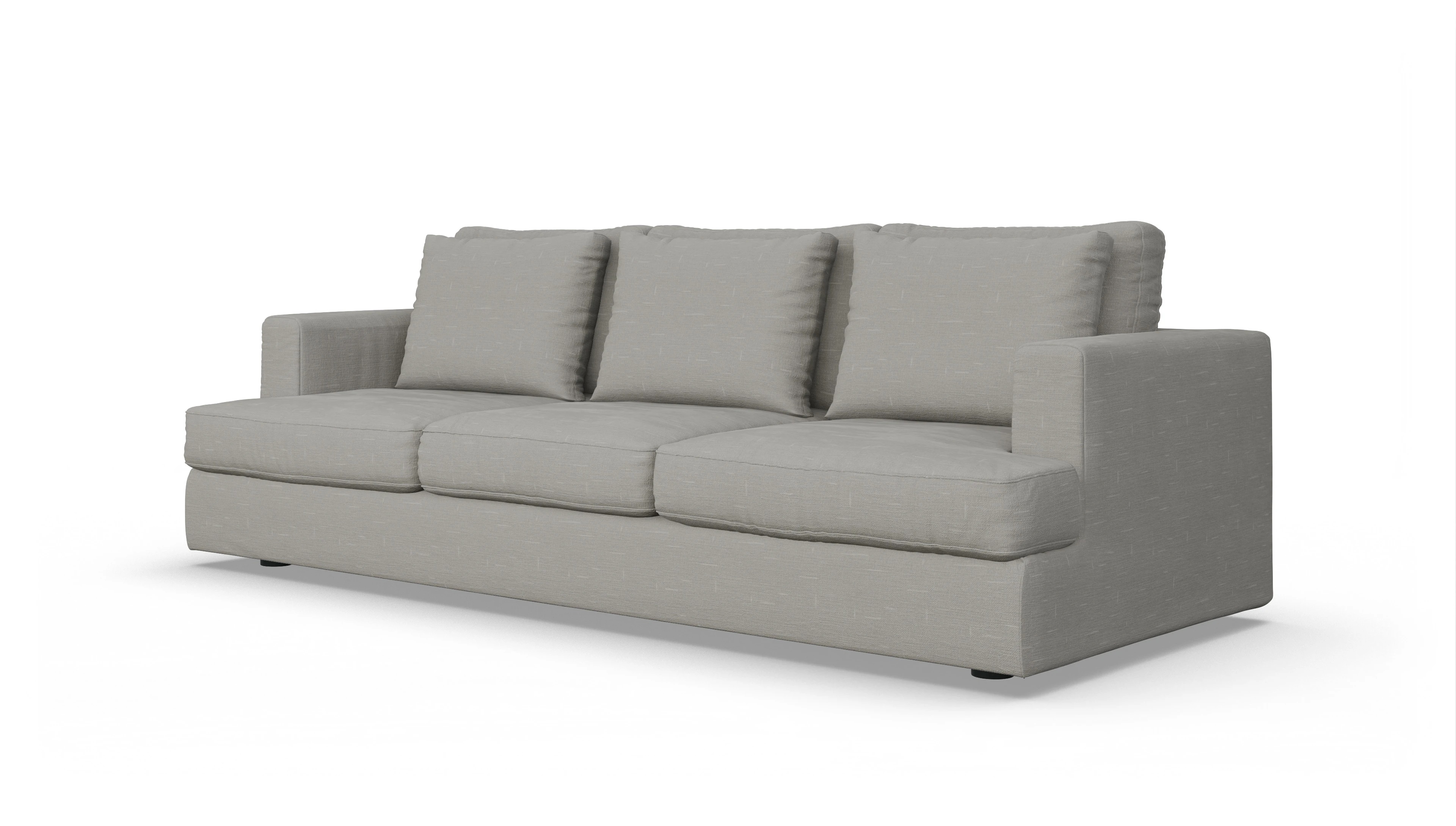 Stoffsofa Sospiri Ansicht des Produktes Sospiri 3,5-Sitzer in Stoff grau