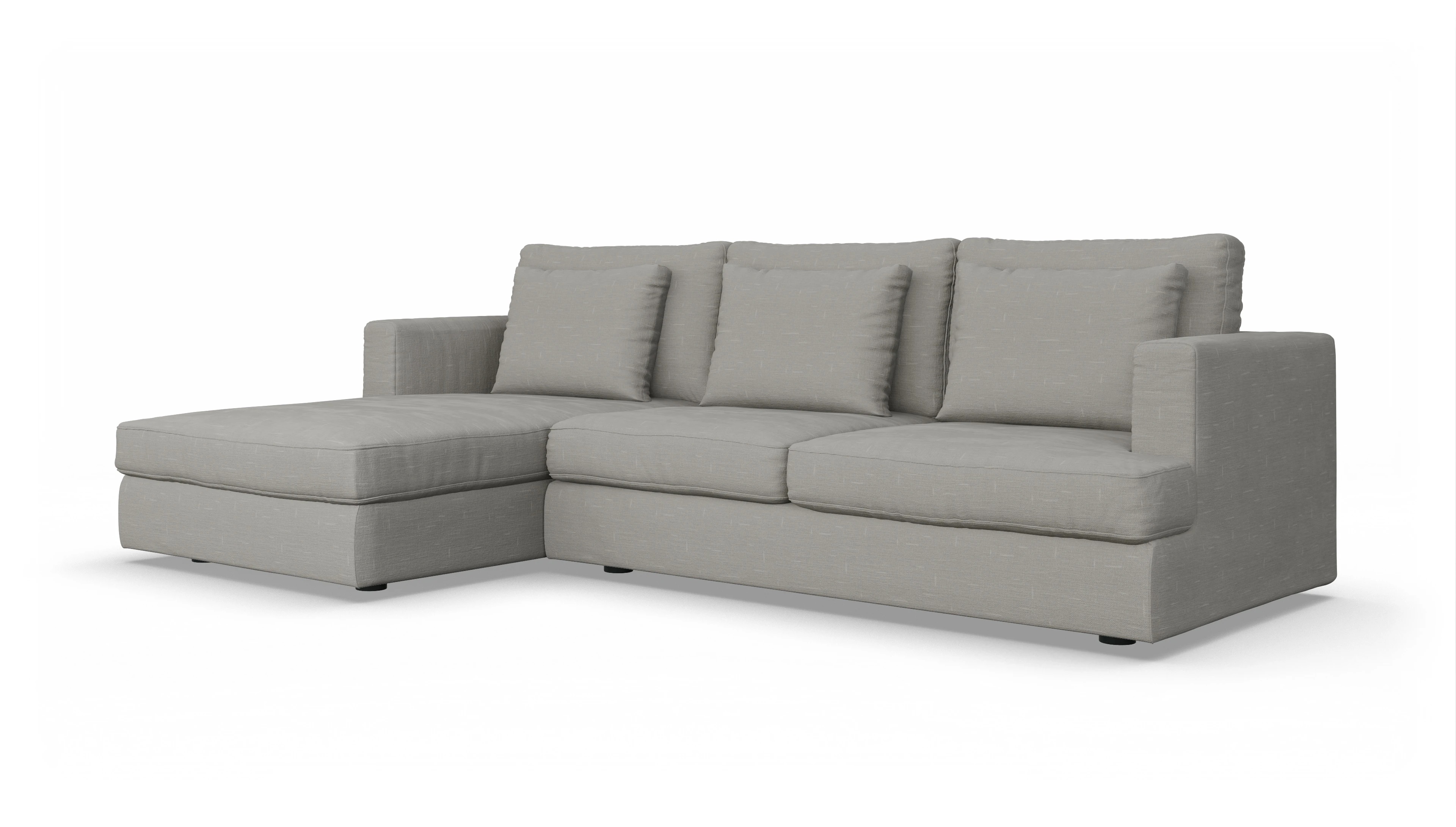 Ansicht des Produktes Sospiri Sofa mit Rec links in Stoff grau