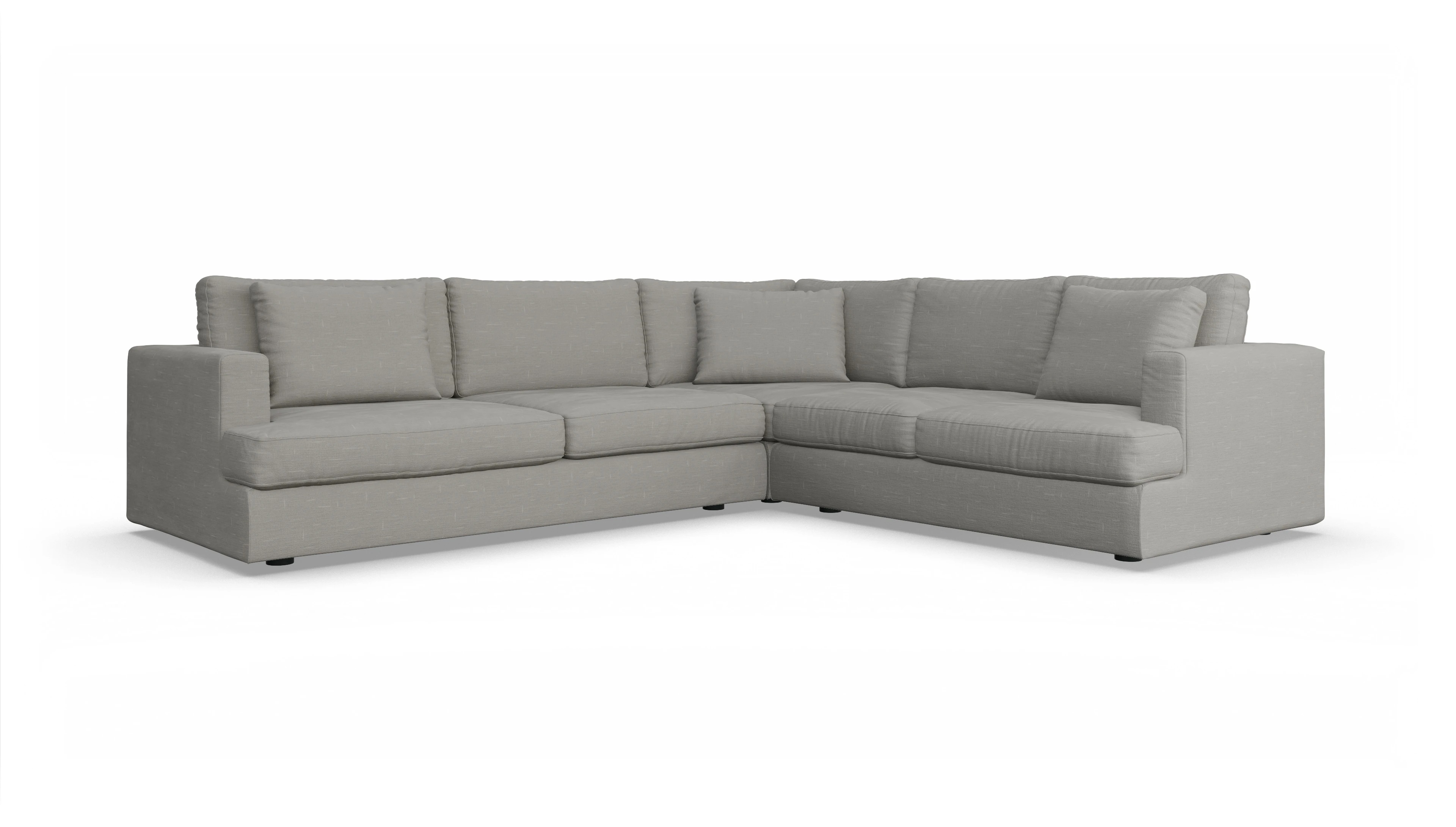 Ansicht des Produktes Sospiri Ecksofa Rechts in Stoff grau