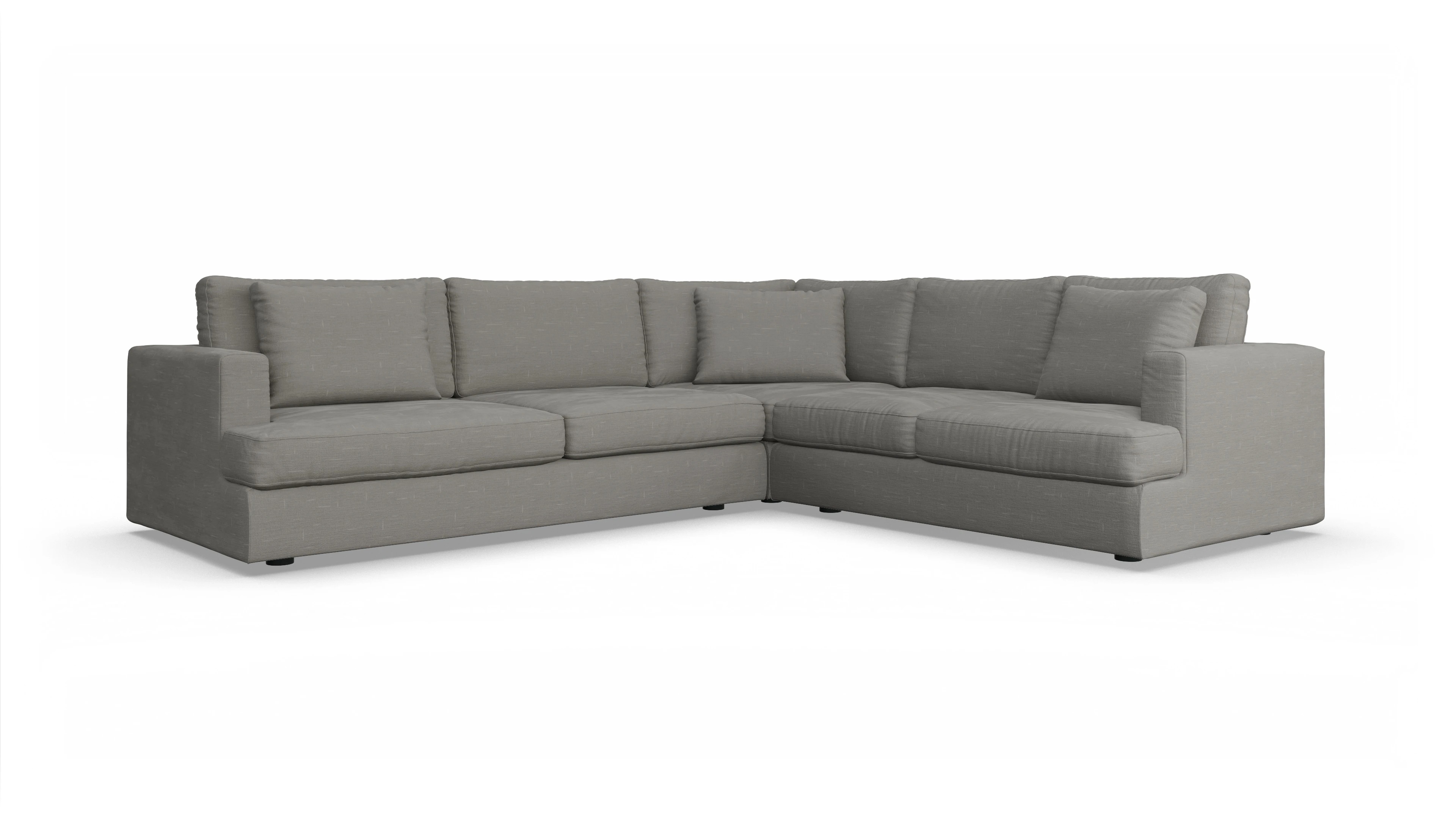 Ansicht des Produktes Sospiri Ecksofa Rechts in Stoff grau