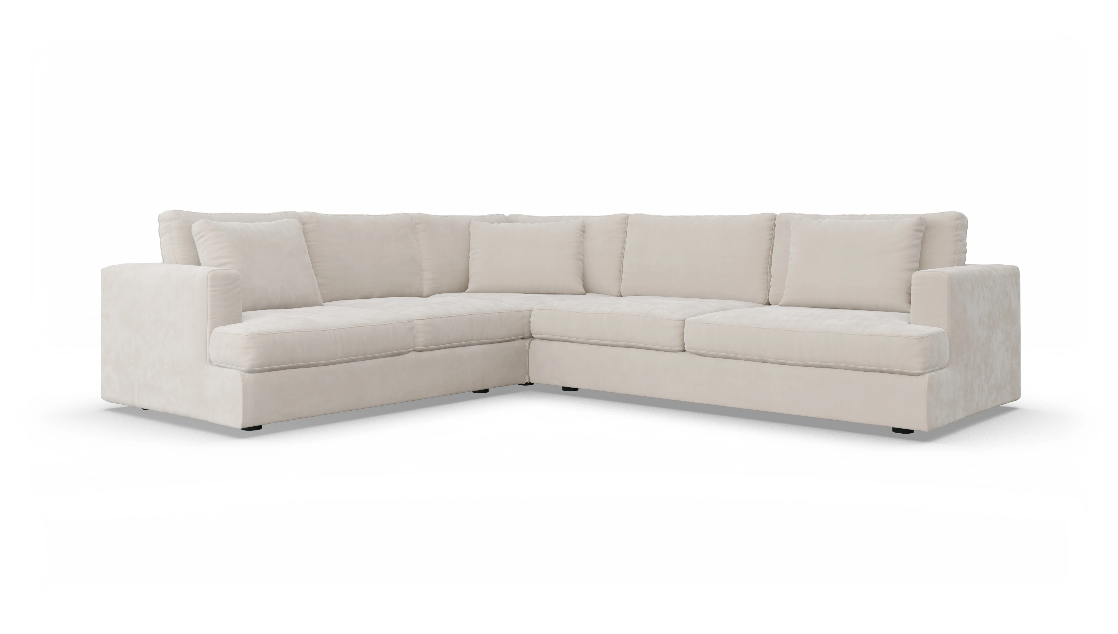Ansicht des Produktes Sospiri Ecksofa Links in Samt weiß