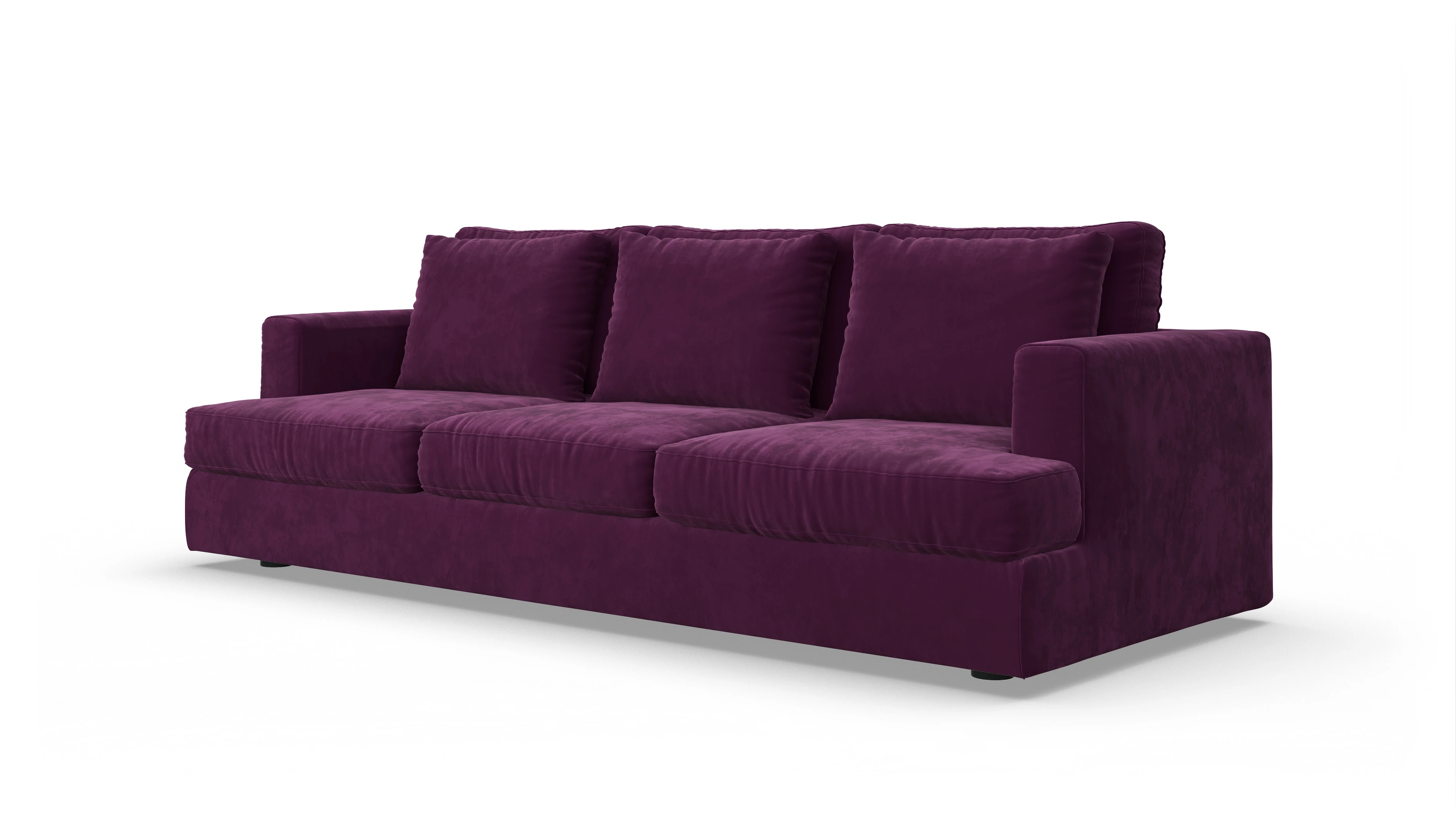 Stoffsofa Sospiri Ansicht des Produktes Sospiri 3,5-Sitzer in Samt rot
