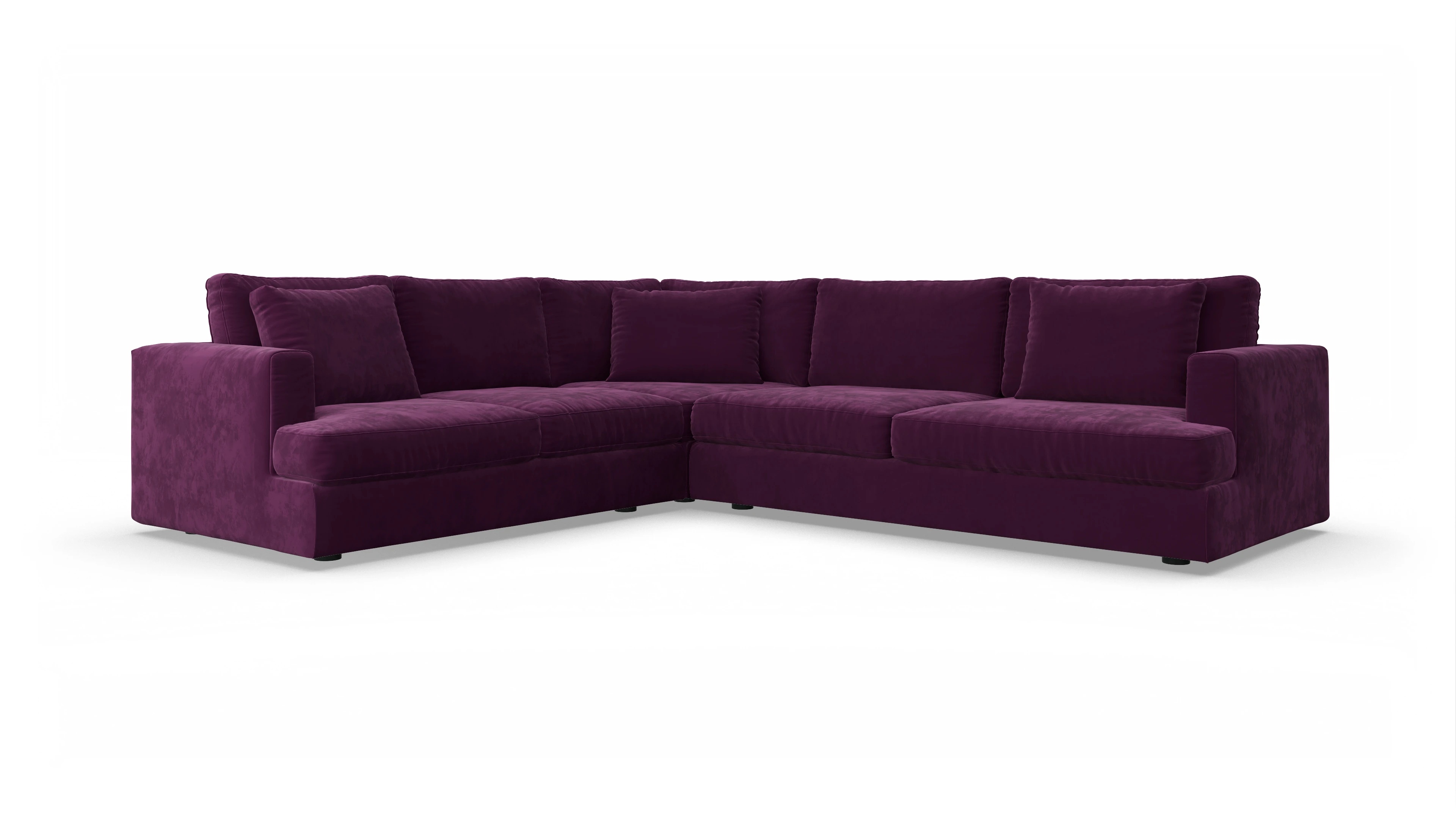 Ansicht des Produktes Sospiri Ecksofa Links in Samt rot