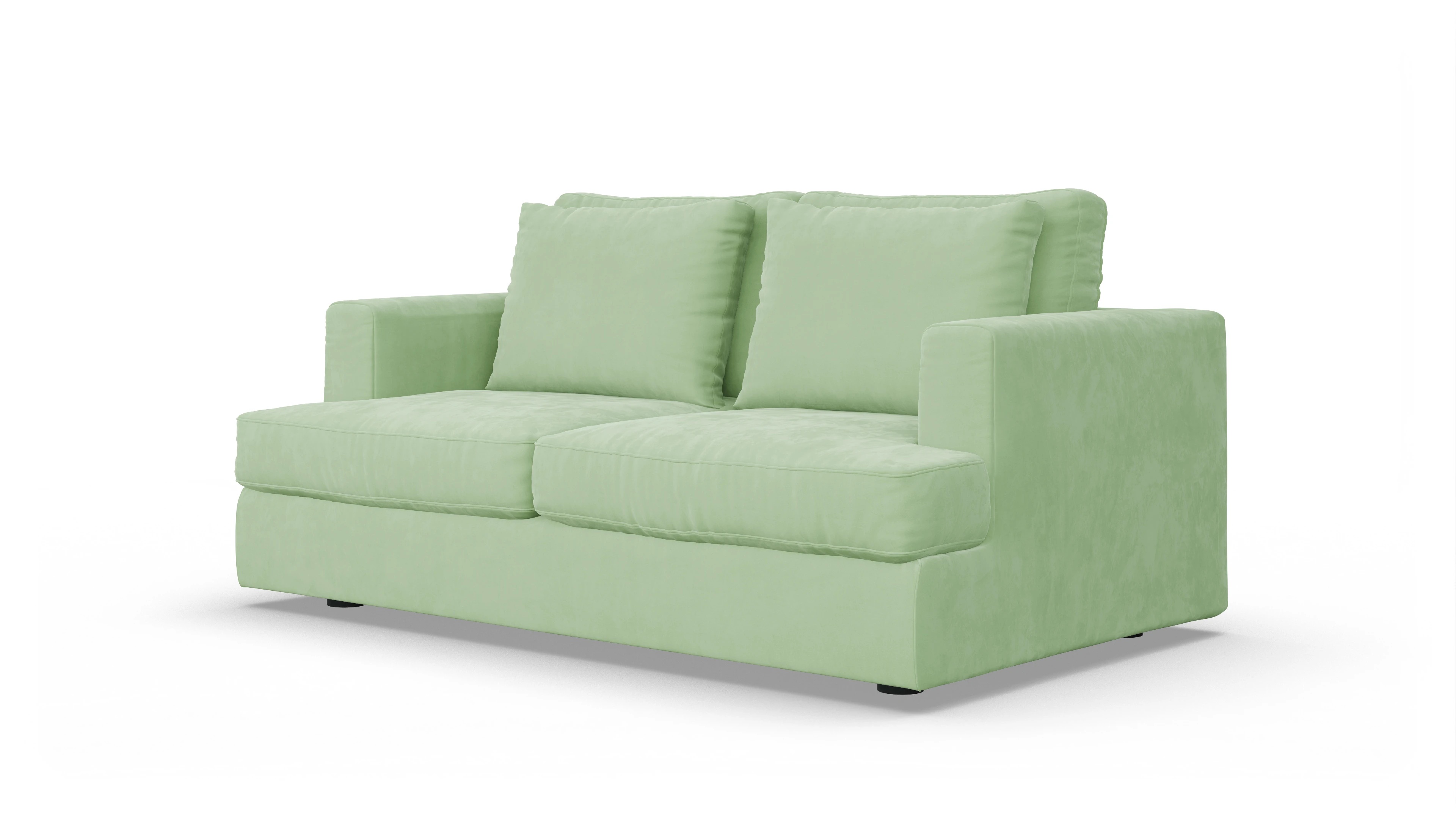 Stoffsofa Sospiri Ansicht des Produktes Sospiri 2-Sitzer in Samt grün