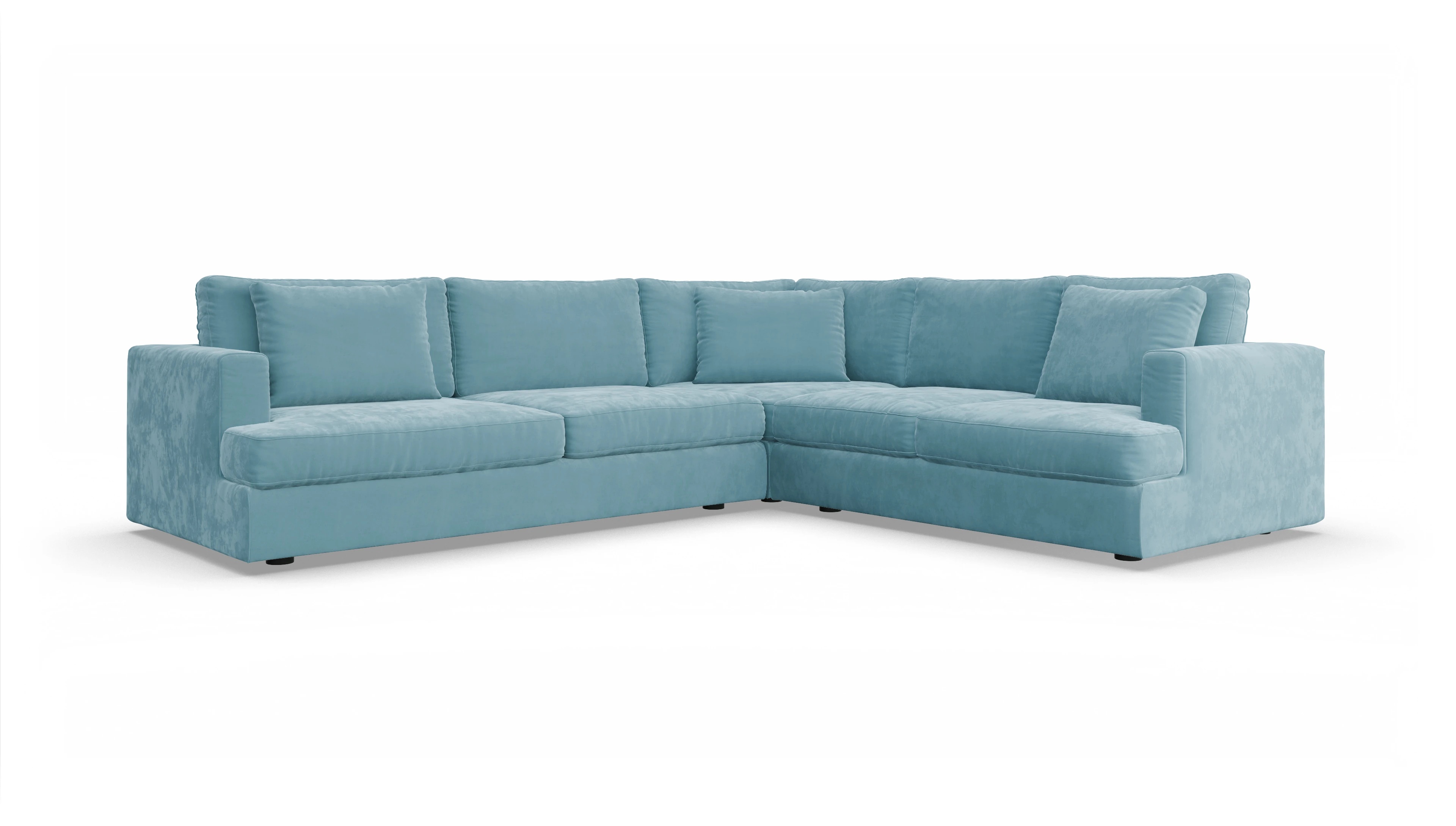 Ansicht des Produktes Sospiri Ecksofa Rechts in Samt blau