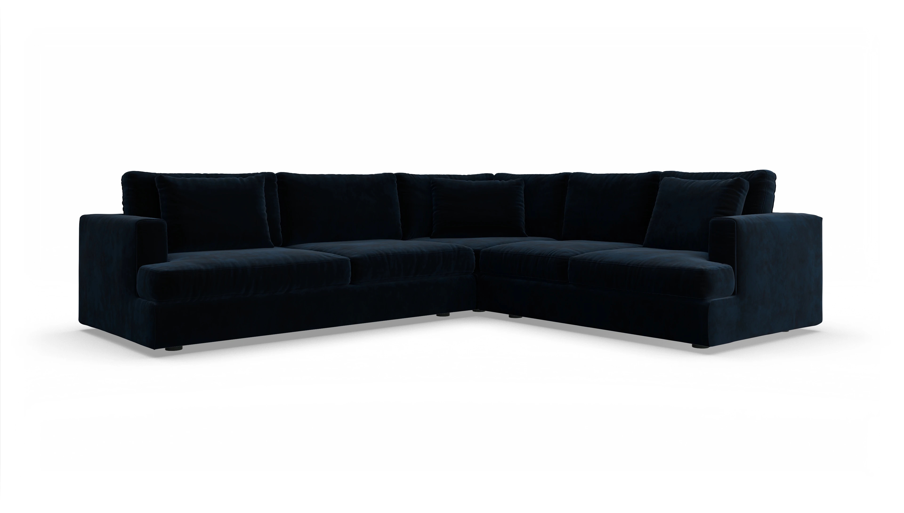 Ansicht des Produktes Sospiri Ecksofa Rechts in Samt blau