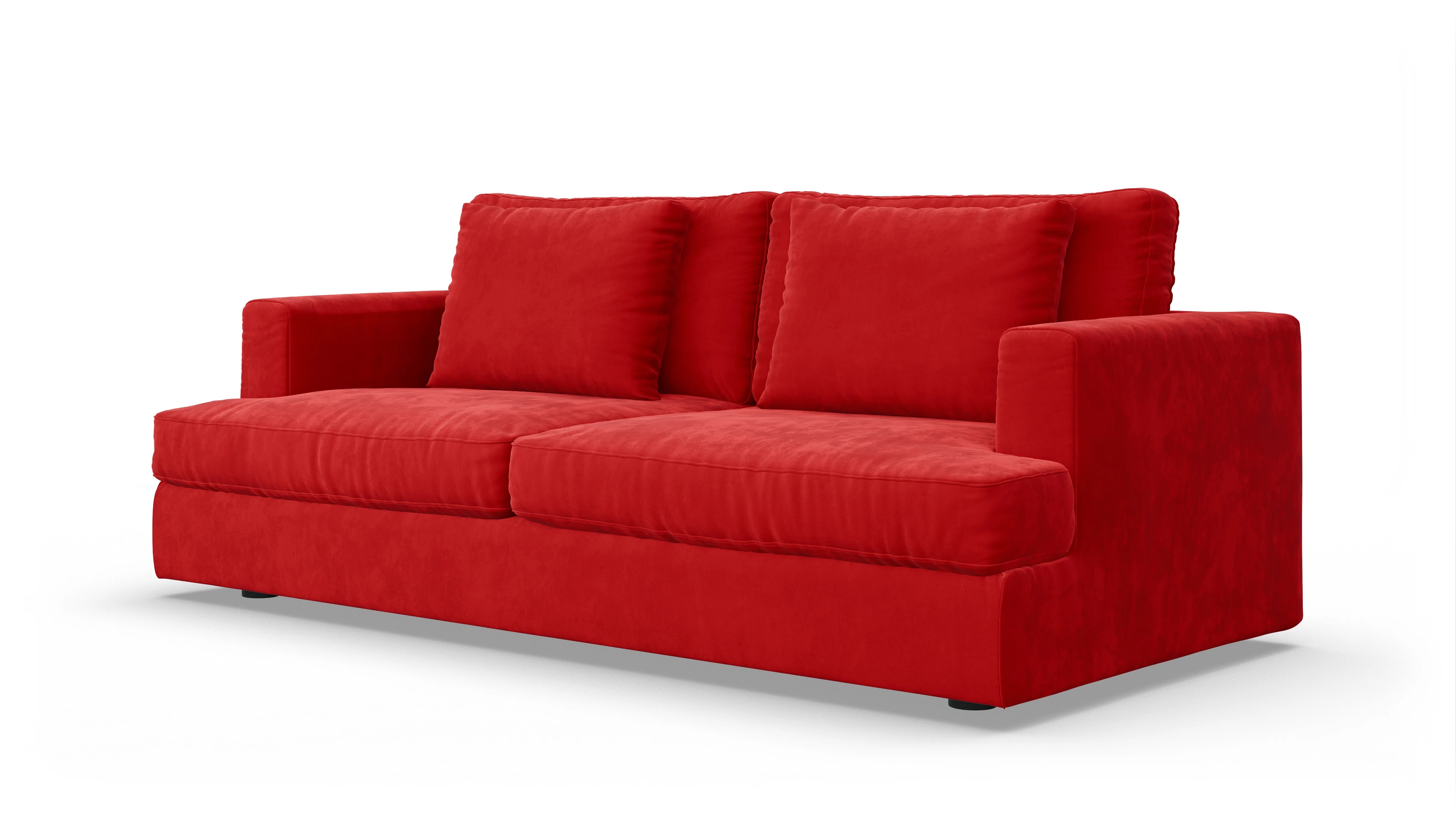 Stoffsofa Sospiri Ansicht des Produktes Sospiri 3-Sitzer in Samt rot