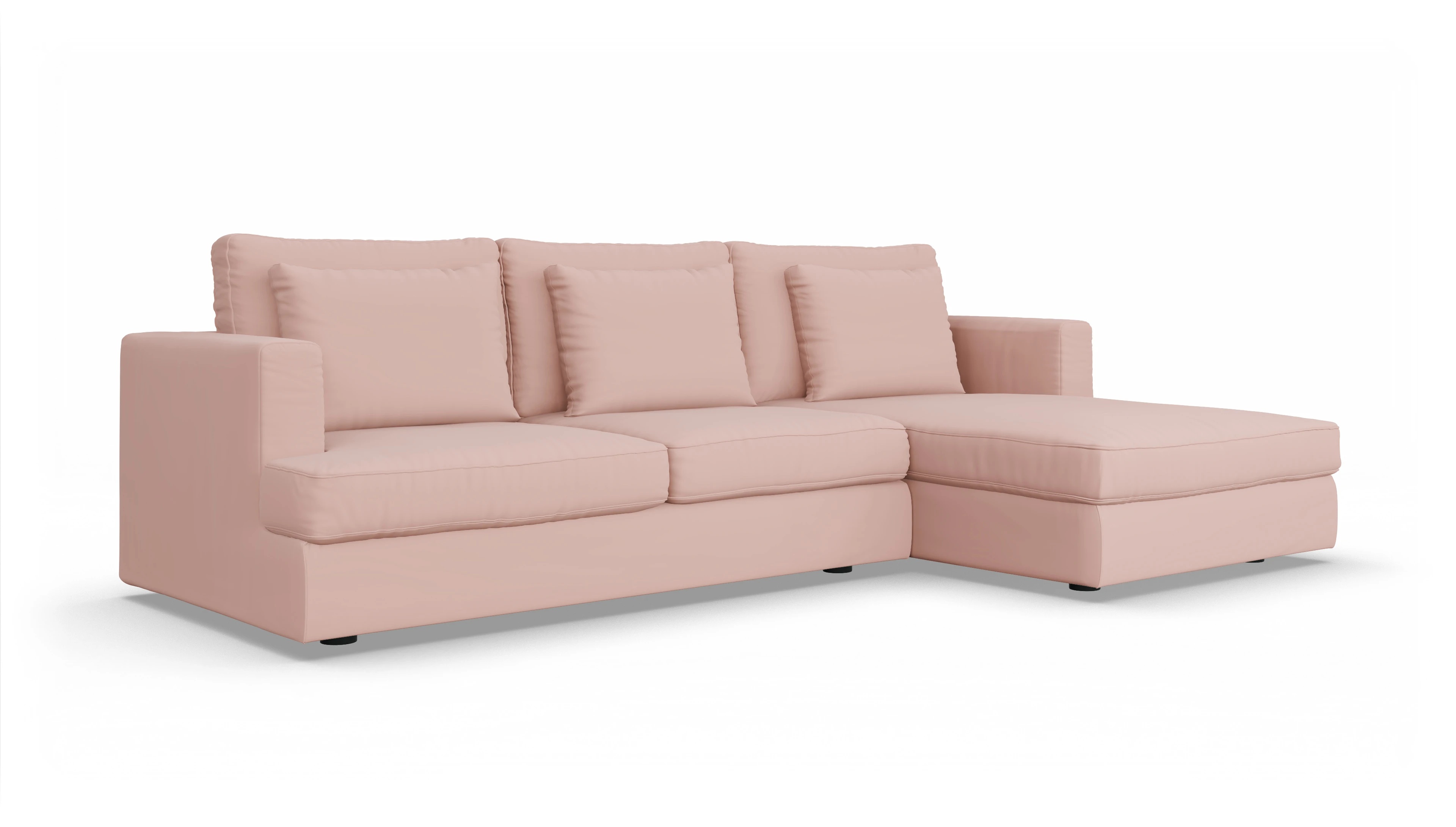 Ansicht des Produktes Sospiri Sofa mit Rec rechts in Samt rot