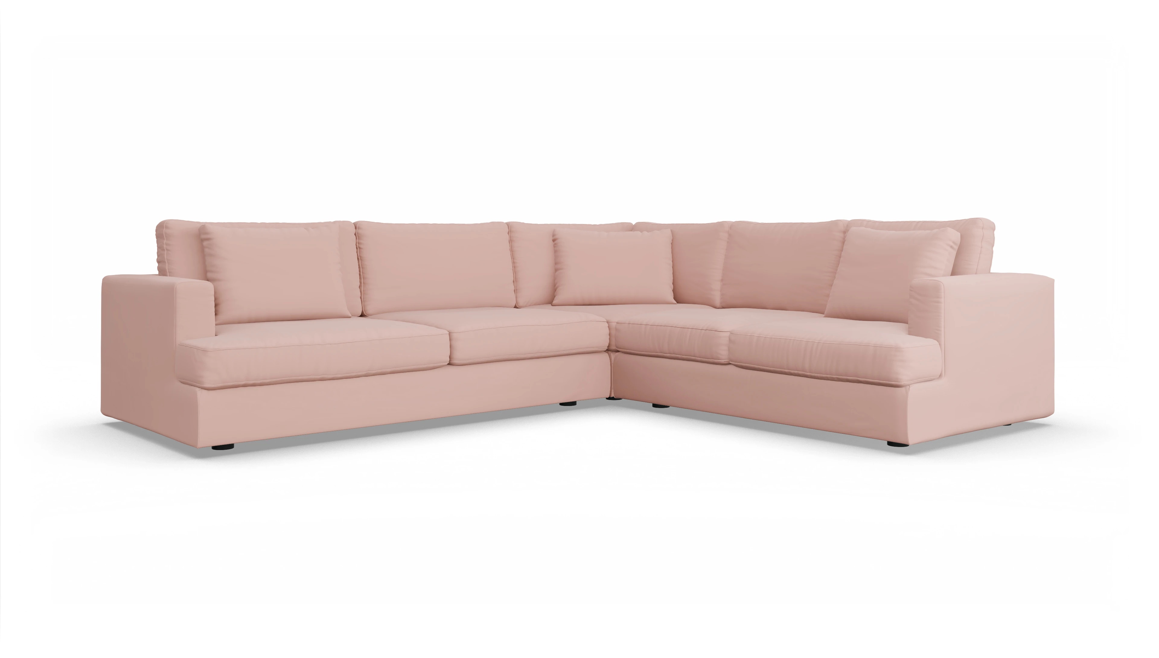 Stoffsofa Sospiri Ansicht des Produktes Sospiri Ecksofa Rechts in Samt rot