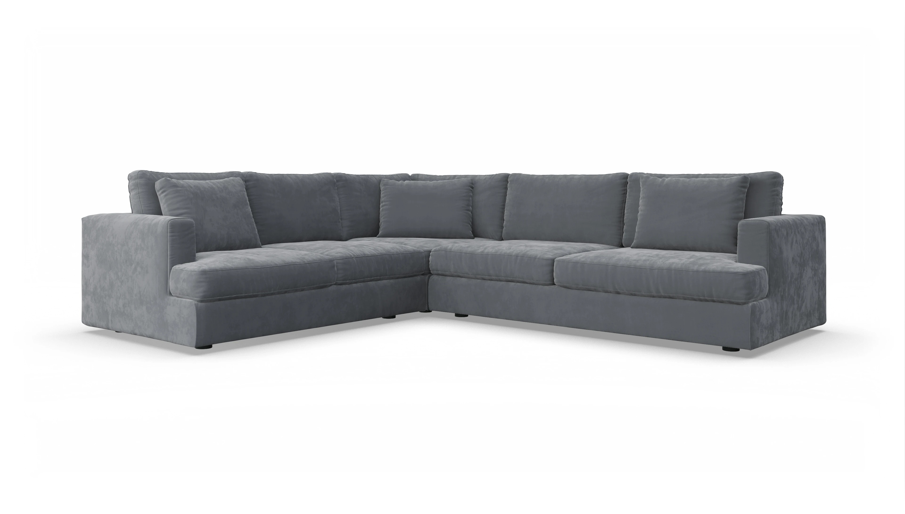 Ansicht des Produktes Sospiri Ecksofa Links in Samt grau