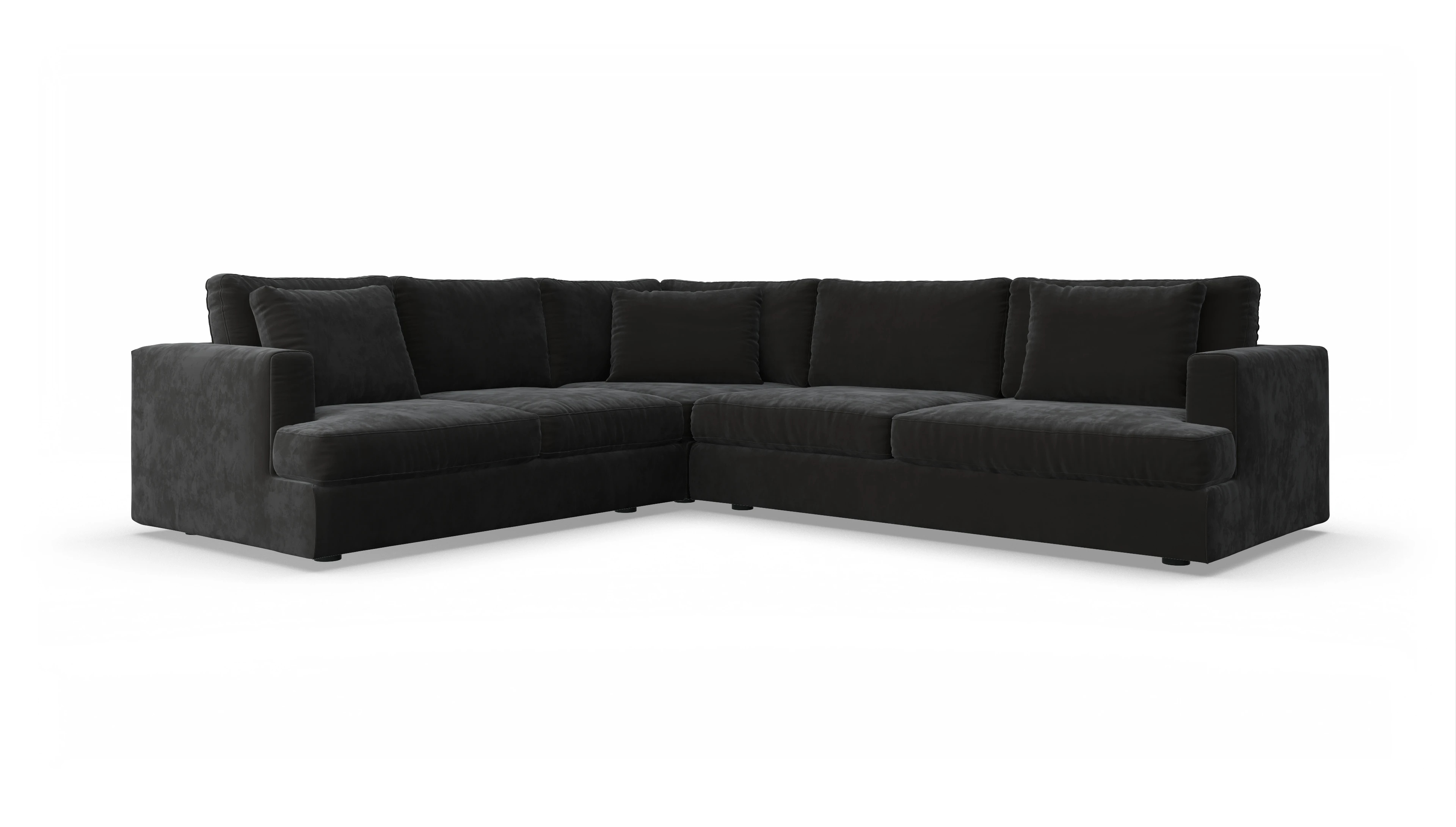 Ansicht des Produktes Sospiri Ecksofa Links in Samt grau