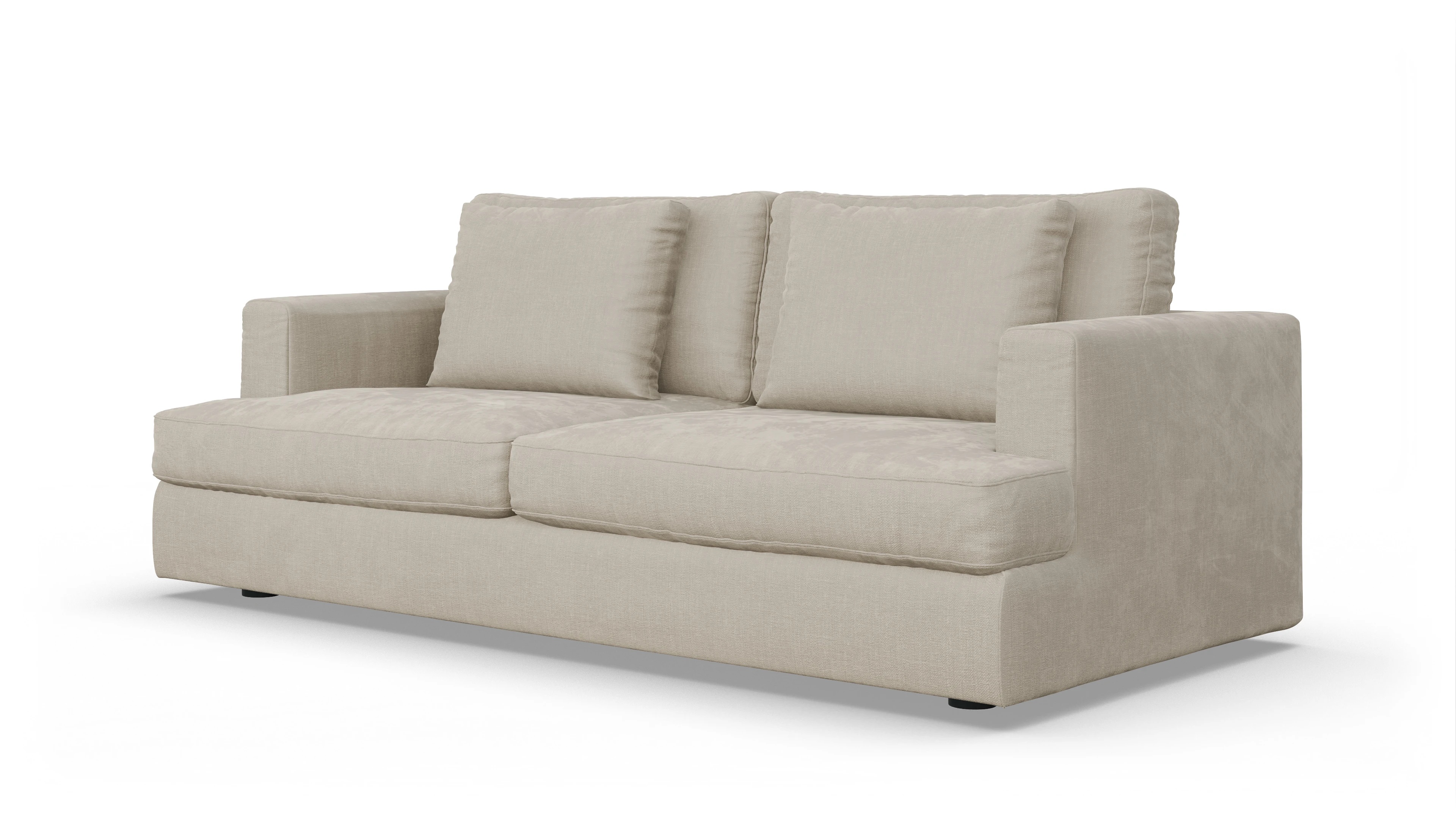 Stoffsofa Sospiri Ansicht des Produktes Sospiri 3-Sitzer in Stoff beige
