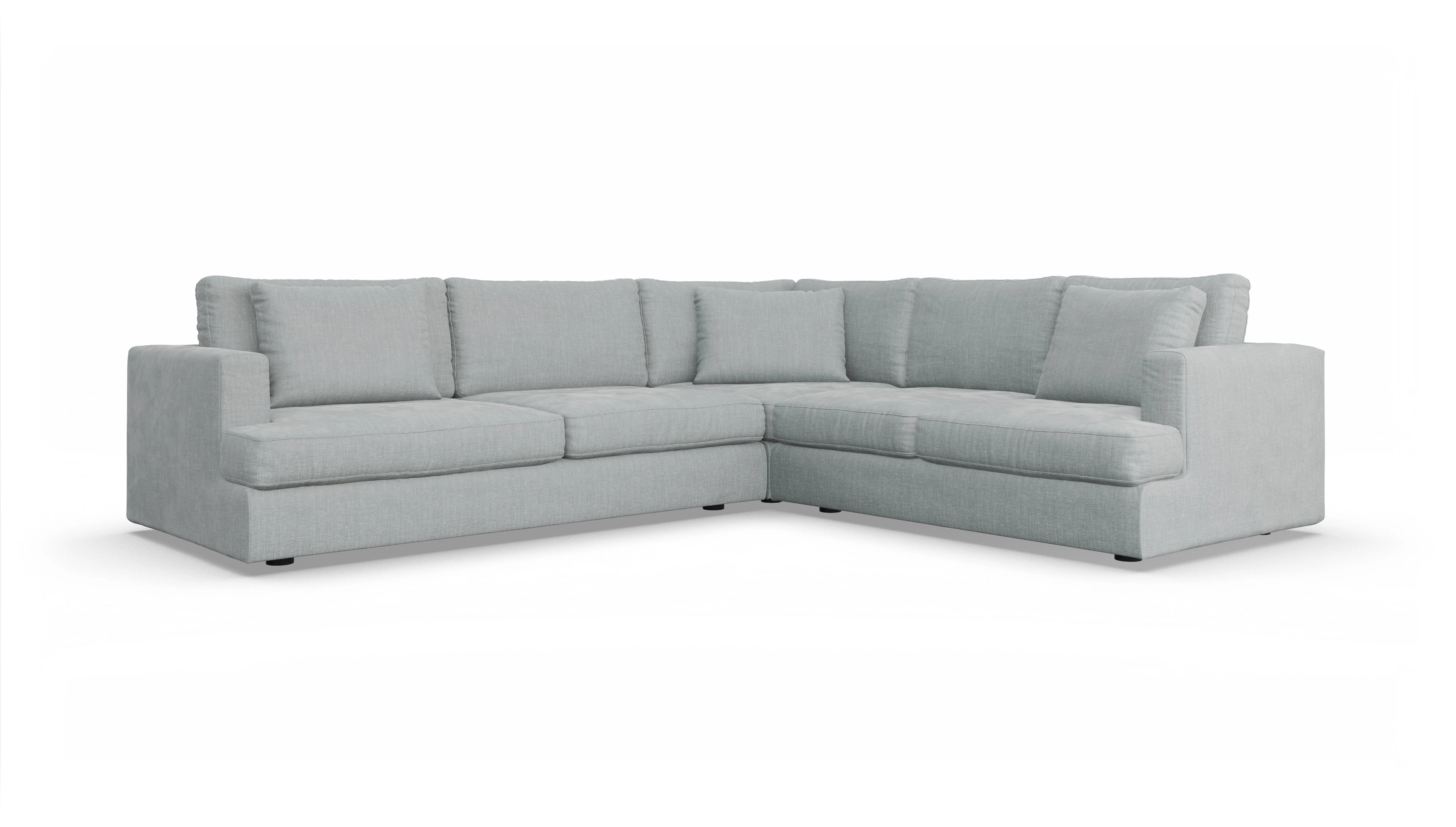 Ansicht des Produktes Sospiri Ecksofa Rechts in Stoff grau