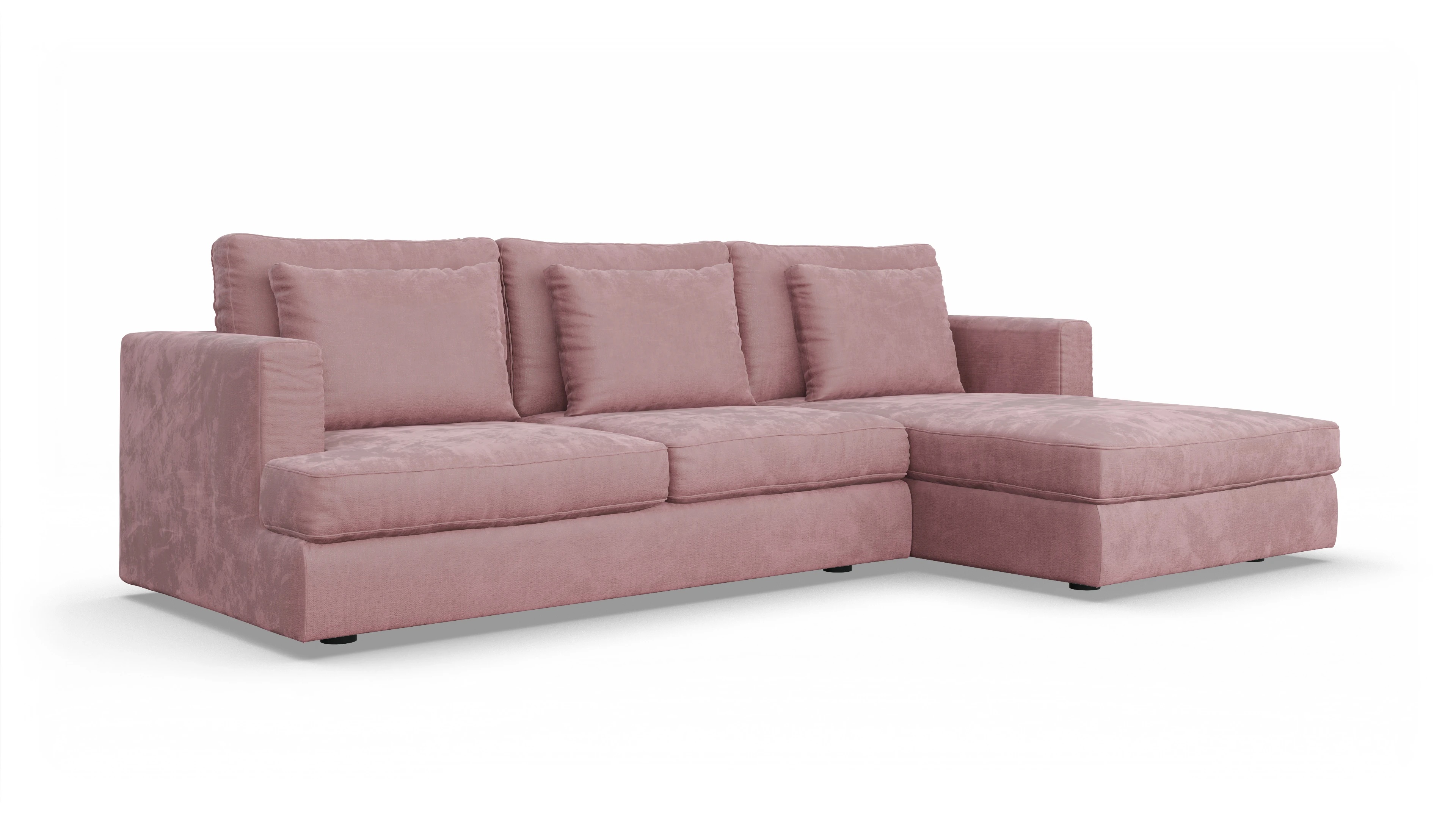 Ansicht des Produktes Sospiri Sofa mit Rec rechts in Stoff rot