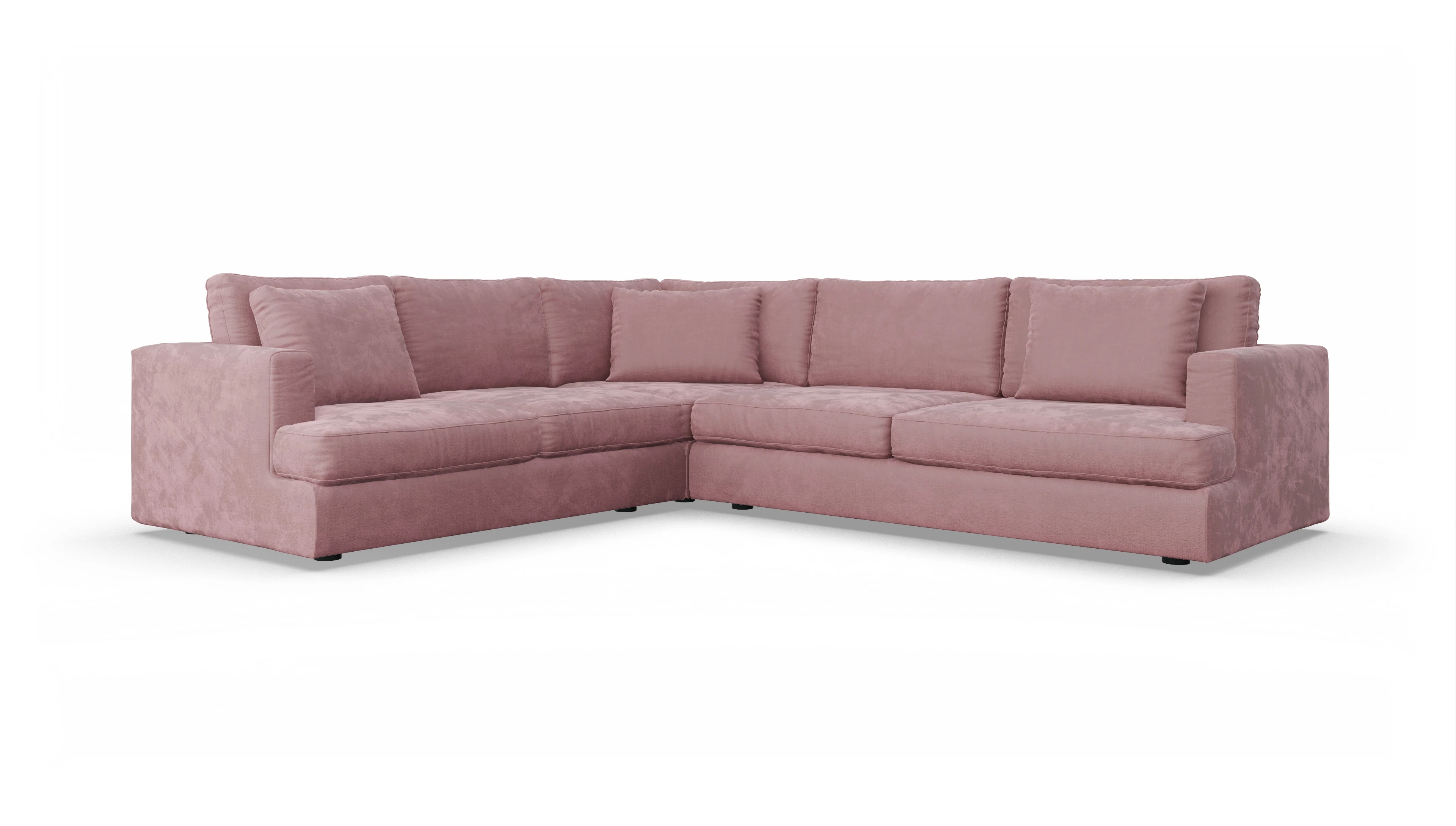 Stoffsofa Sospiri Ansicht des Produktes Sospiri Ecksofa Links in Stoff rot