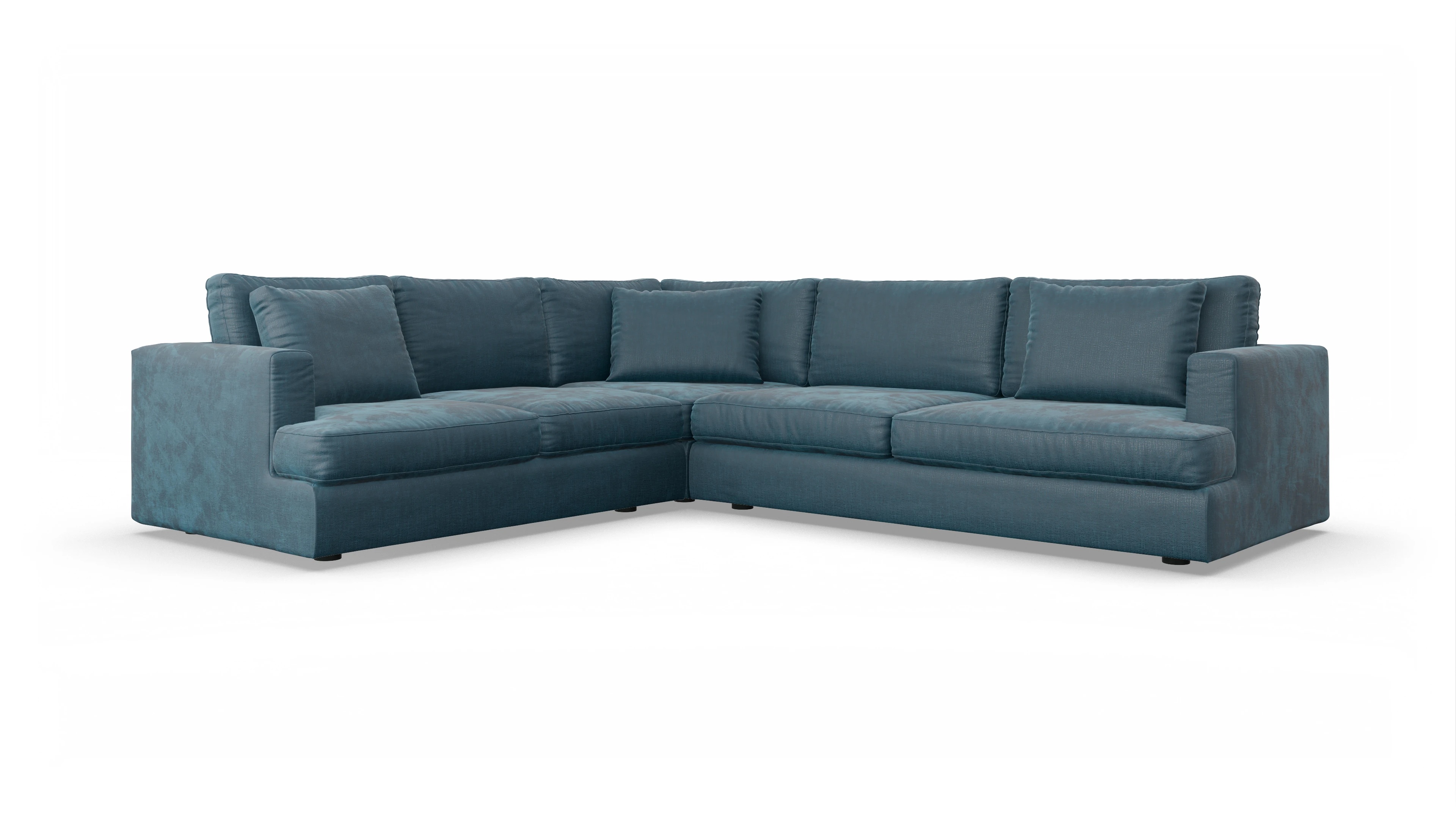 Ansicht des Produktes Sospiri Ecksofa Links in Stoff blau
