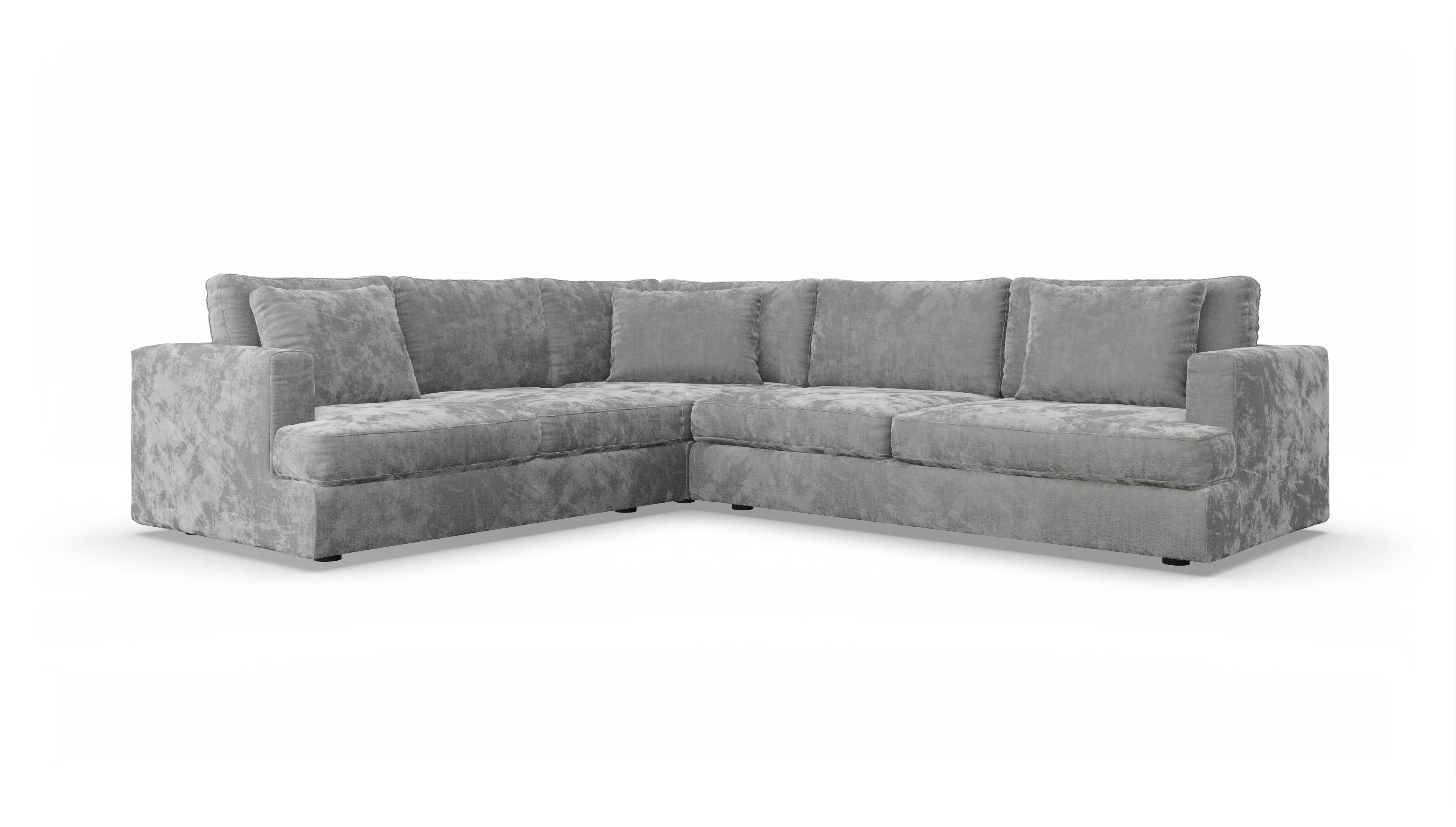 Stoffsofa Sospiri Ansicht des Produktes Sospiri Ecksofa Links in Stoff grau