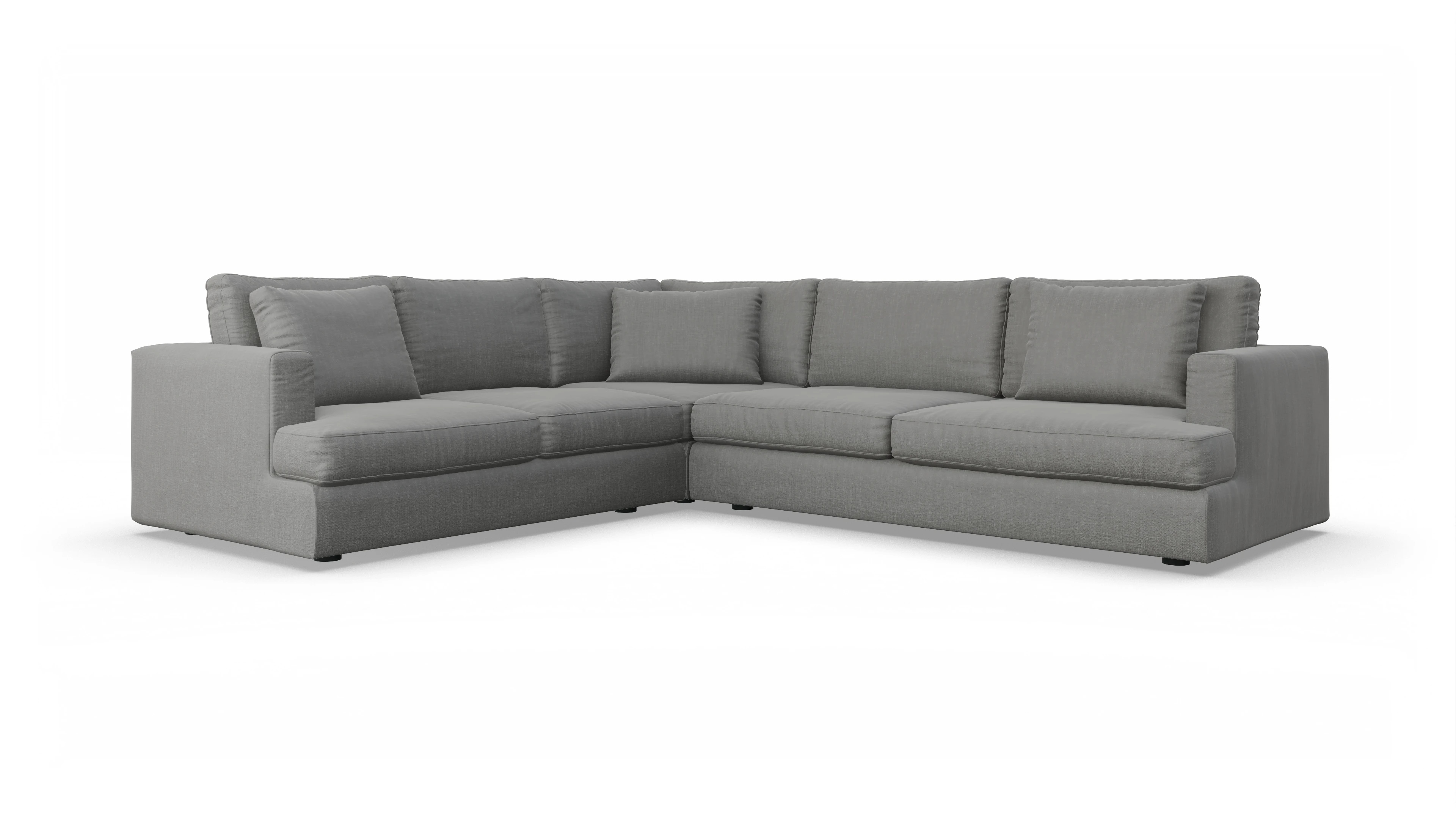 Stoffsofa Sospiri Ansicht des Produktes Sospiri Ecksofa Links in Stoff grau