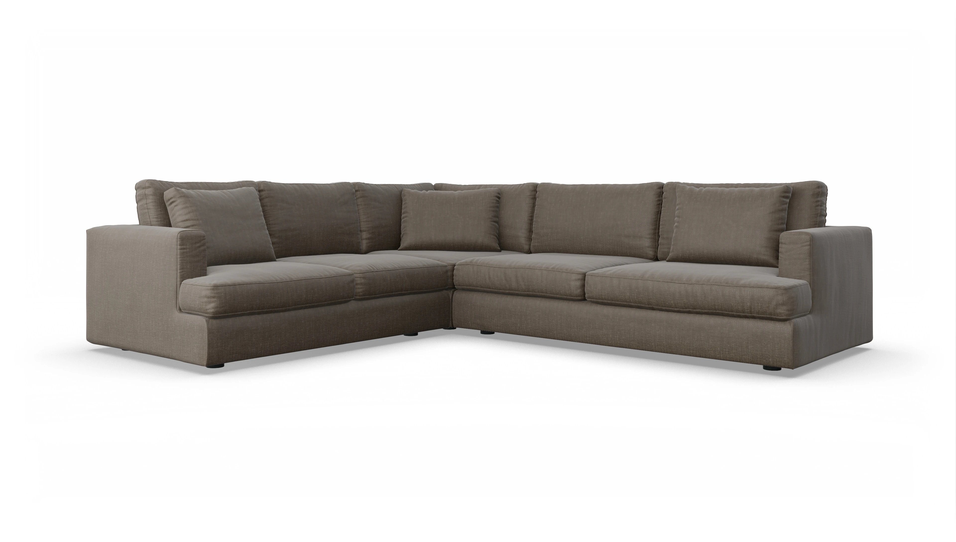 Ansicht des Produktes Sospiri Ecksofa Links in Stoff braun