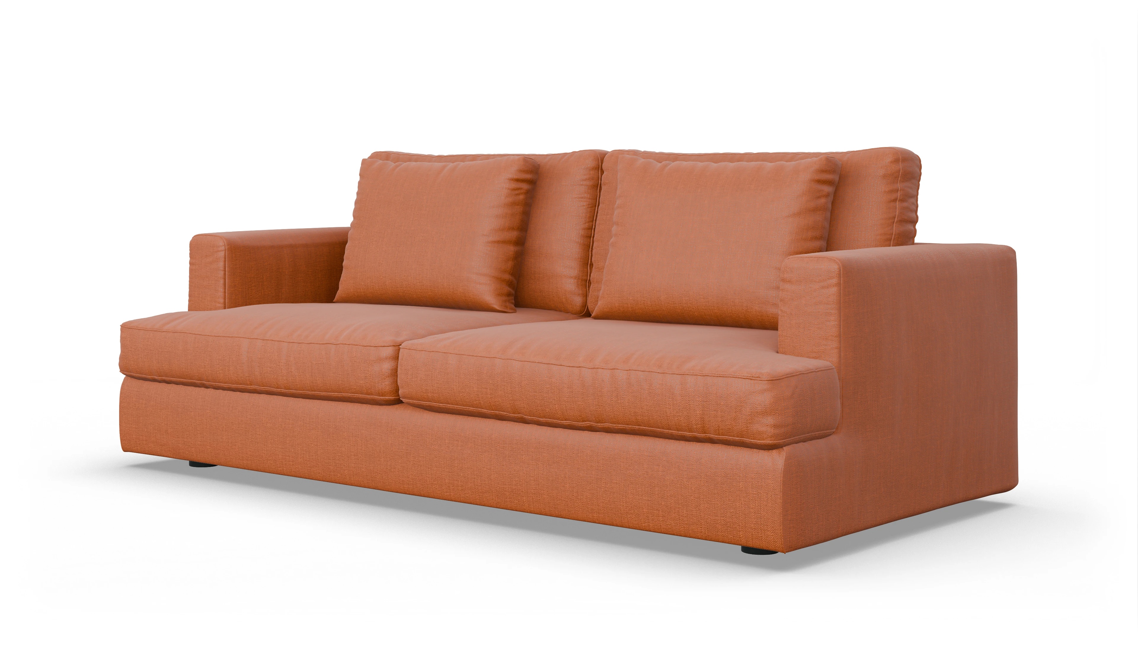 Ansicht des Produktes Sospiri 3-Sitzer in Stoff orange