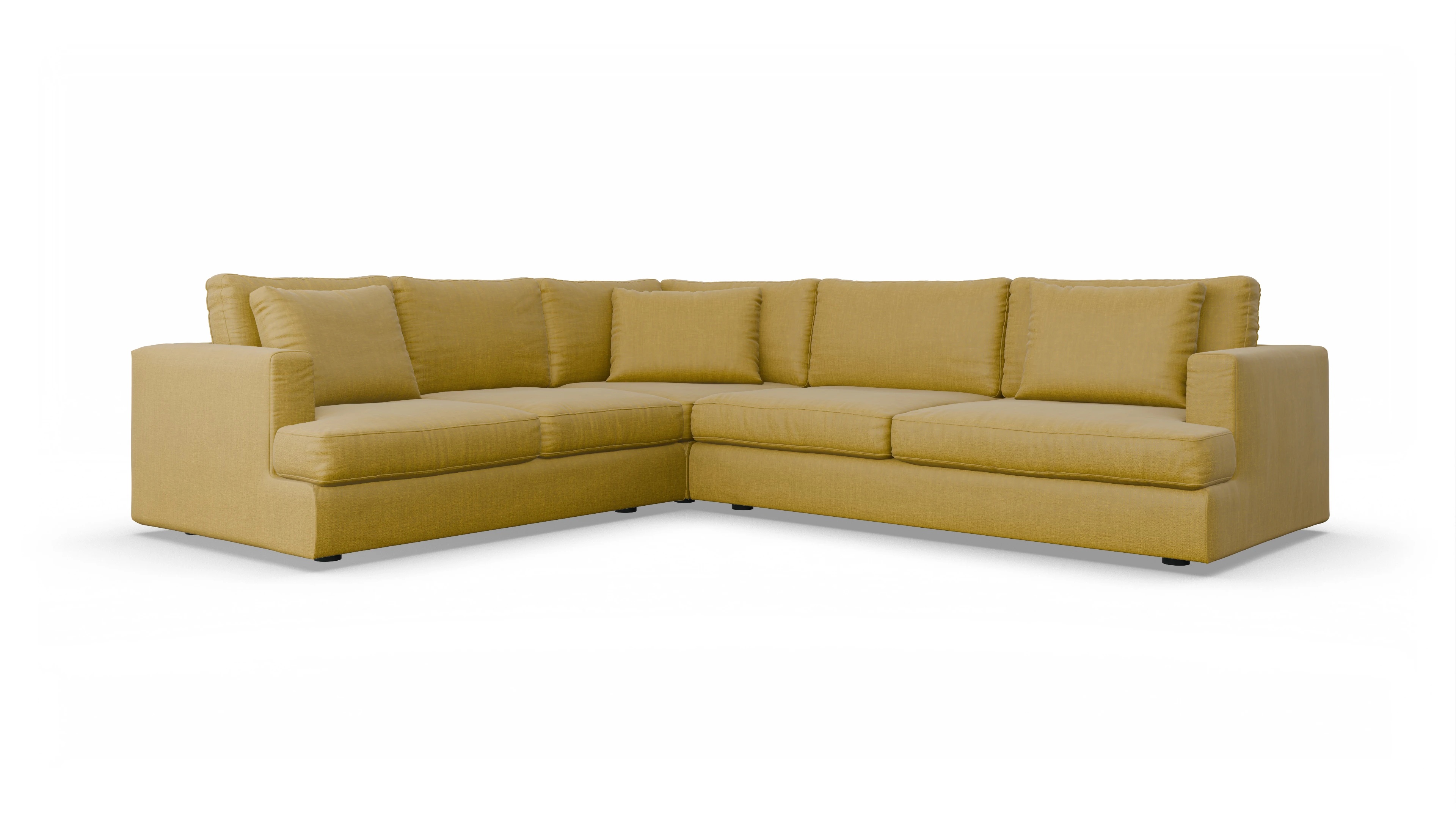Ansicht des Produktes Sospiri Ecksofa Links in Stoff gelb