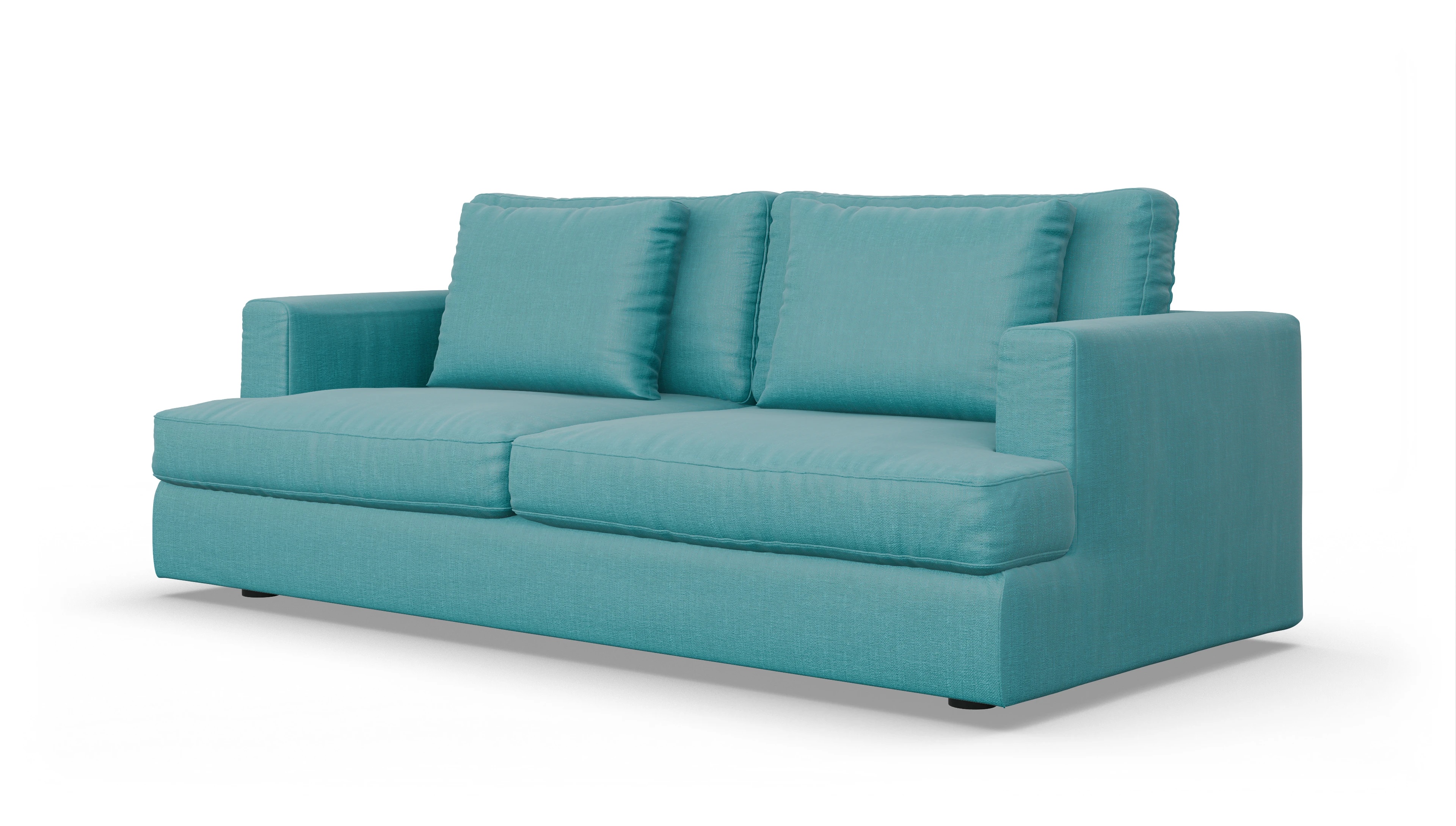 Stoffsofa Sospiri Ansicht des Produktes Sospiri 3-Sitzer in Stoff blau