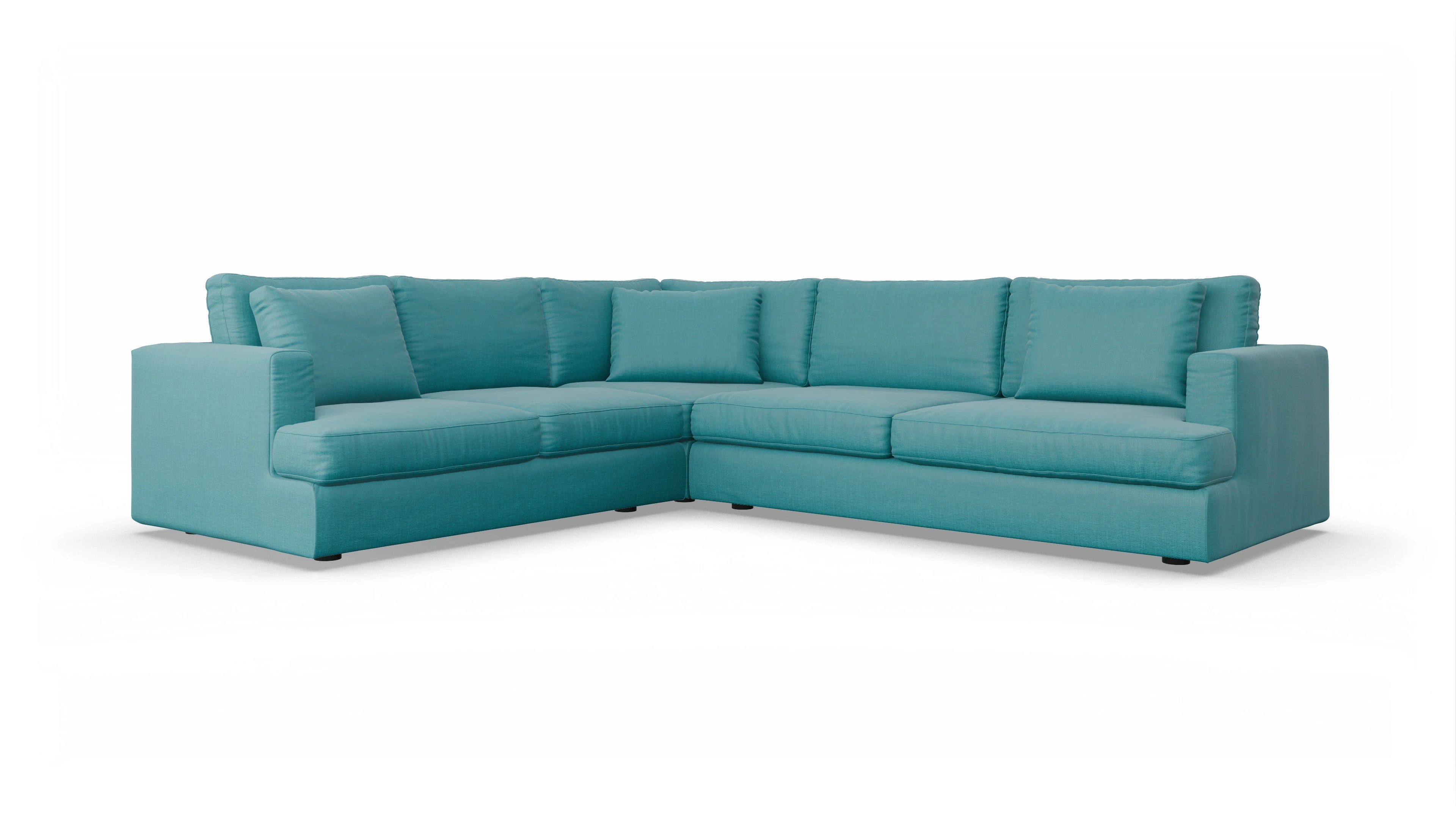 Ansicht des Produktes Sospiri Ecksofa Links in Stoff blau