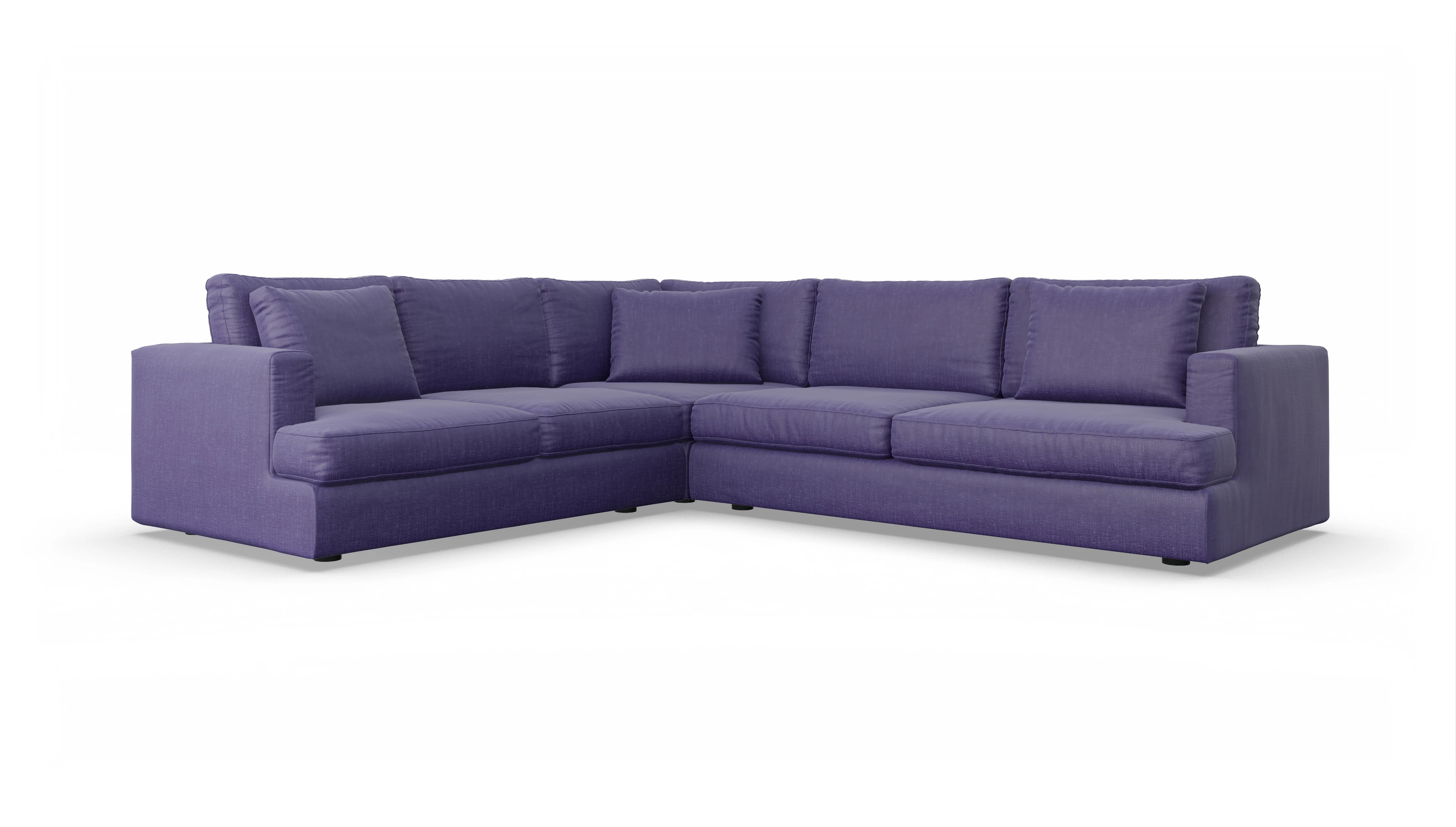 Stoffsofa Sospiri Ansicht des Produktes Sospiri Ecksofa Links in Stoff blau