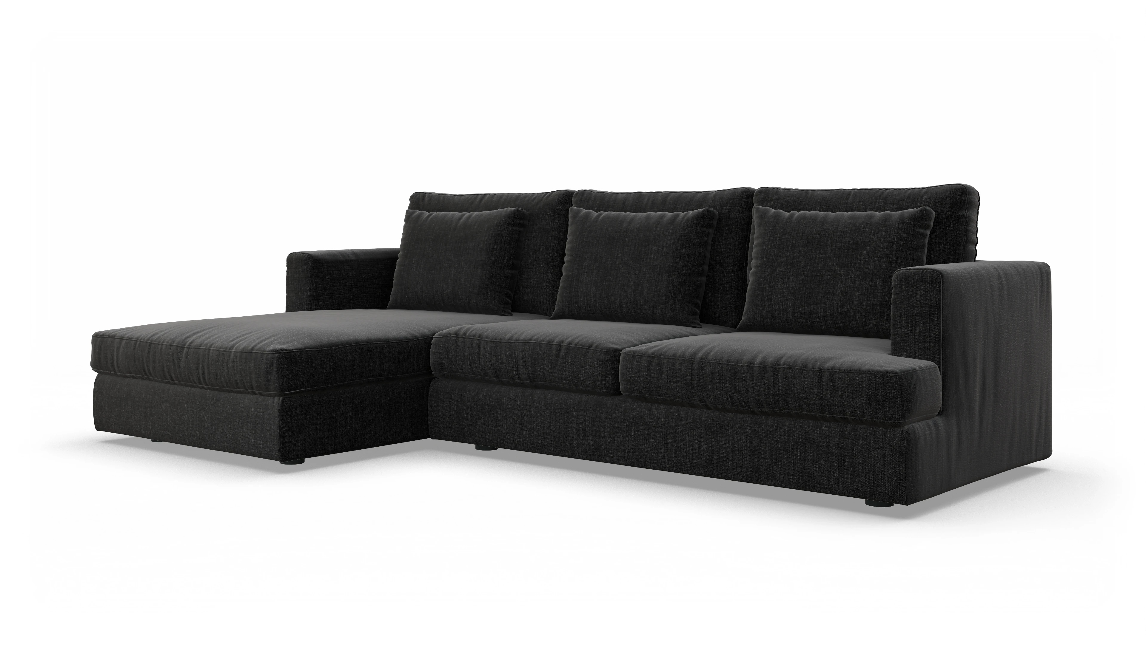 Ansicht des Produktes Sospiri Sofa mit Rec links in Stoff schwarz