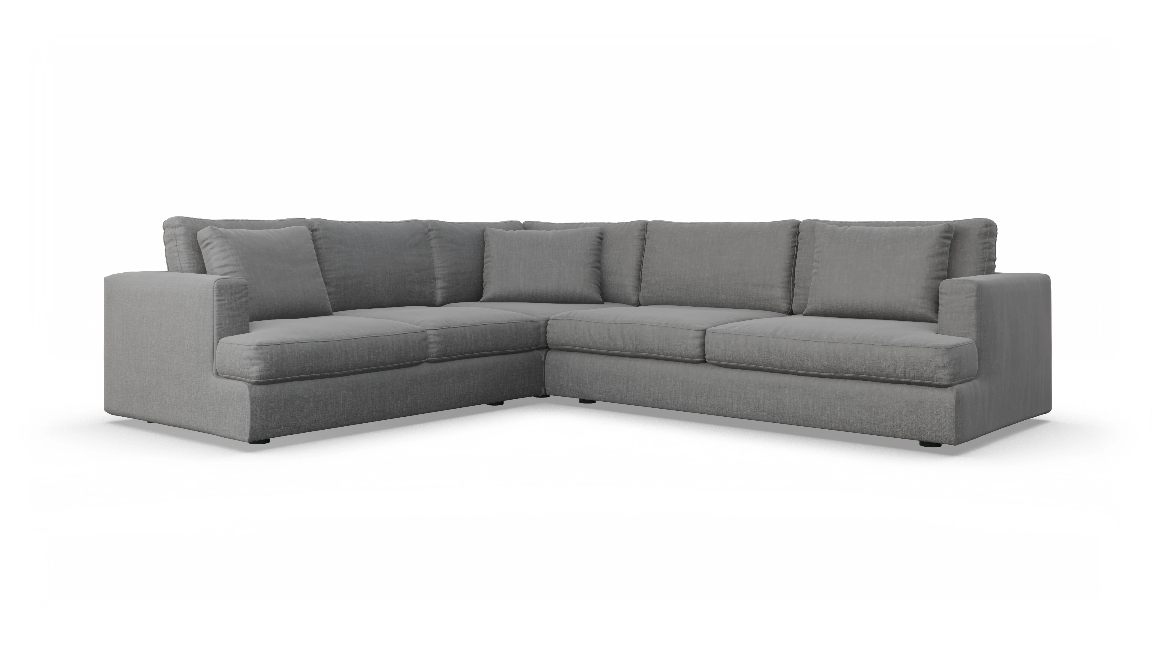 Stoffsofa Sospiri Ansicht des Produktes Sospiri Ecksofa Links in Stoff grau