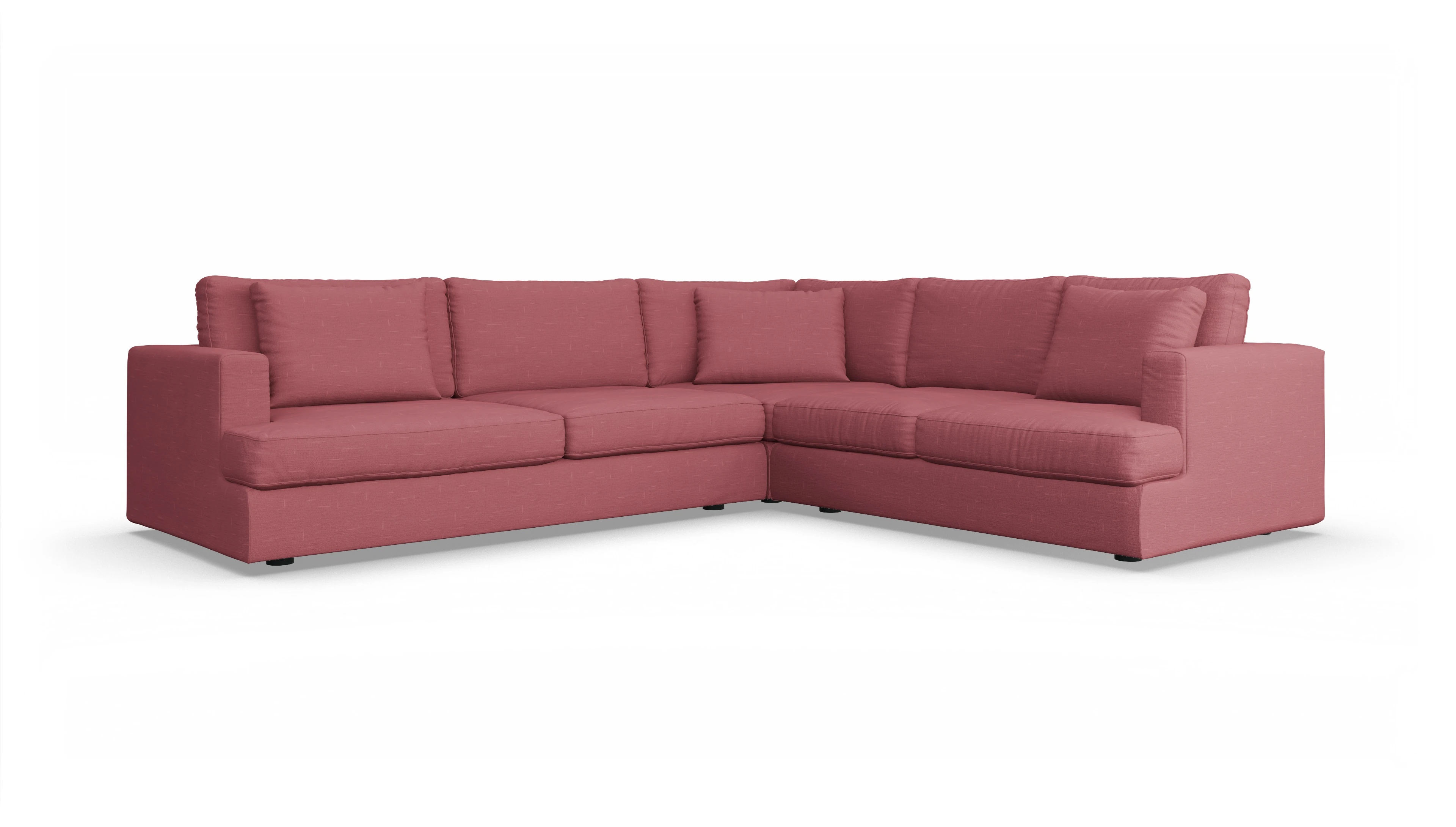 Stoffsofa Sospiri Ansicht des Produktes Sospiri Ecksofa Rechts in Stoff rot