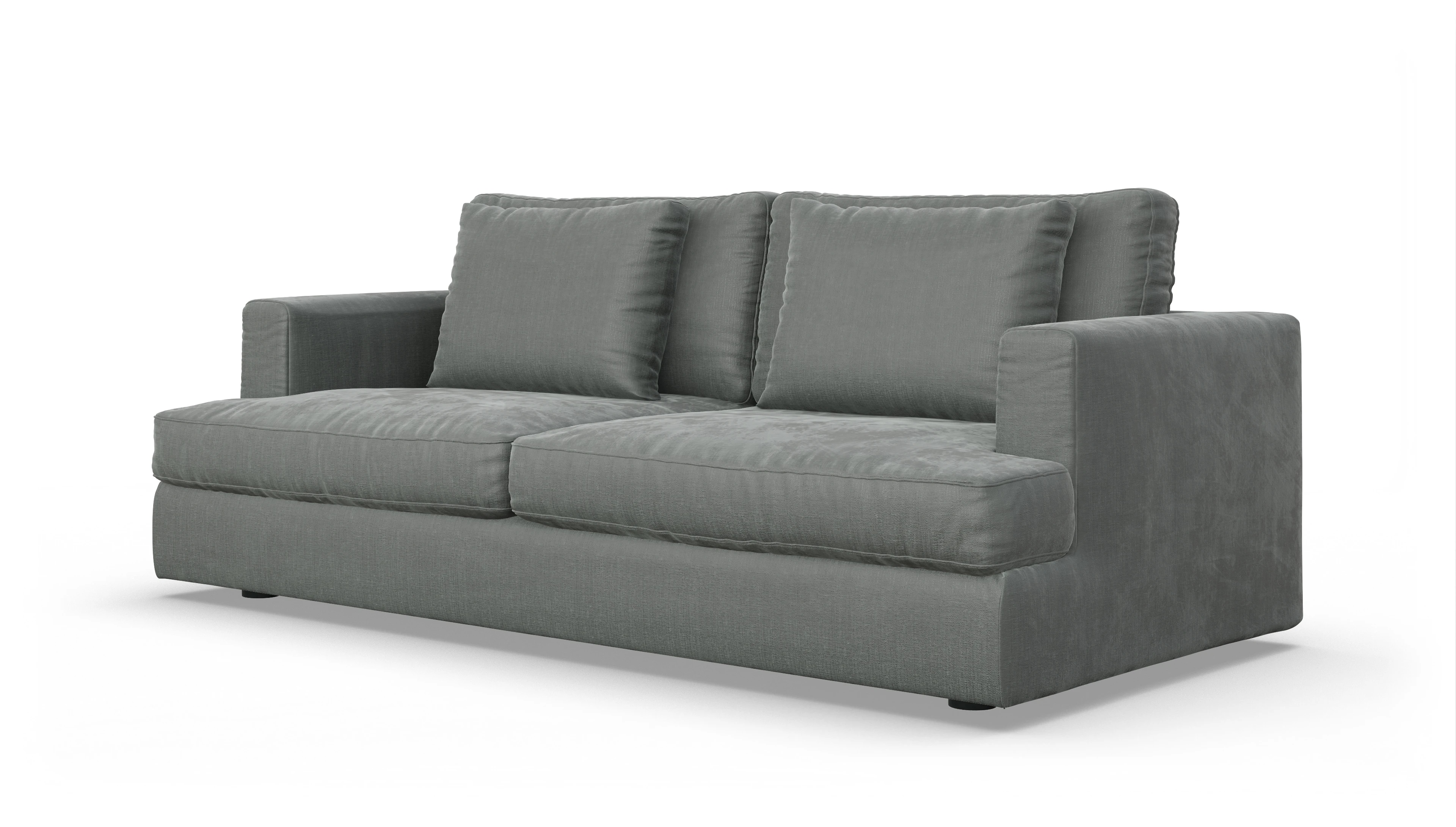 Stoffsofa Sospiri Ansicht des Produktes Sospiri 3-Sitzer in Stoff grau