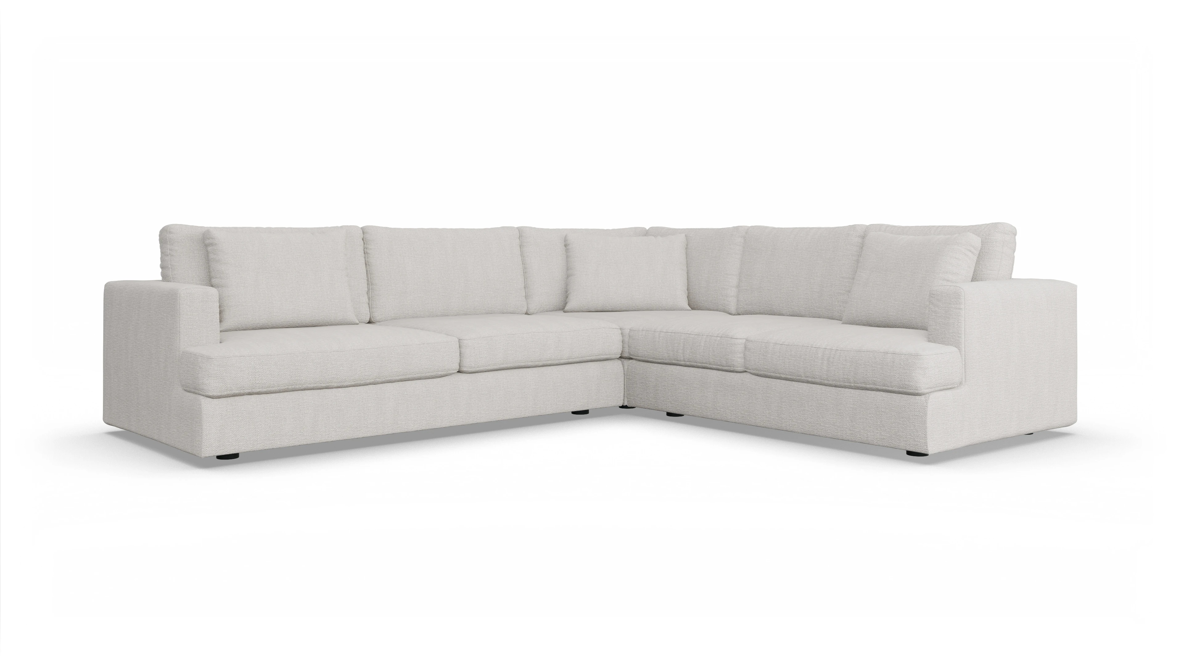 Stoffsofa Sospiri Ansicht des Produktes Sospiri Ecksofa Rechts in Stoff weiß