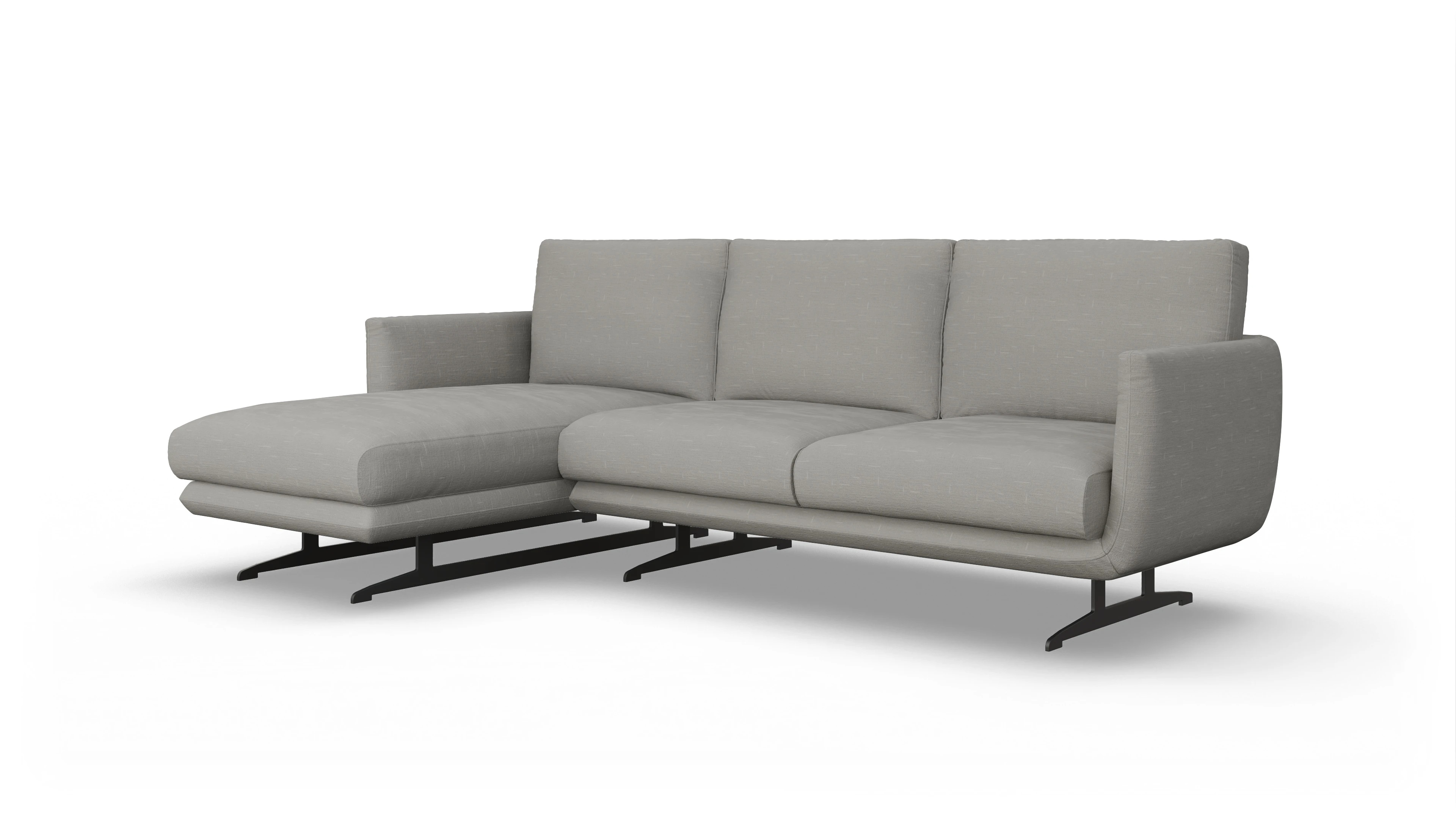 Ansicht des Produktes Boteri Sofa mit Rec links in Stoff grau