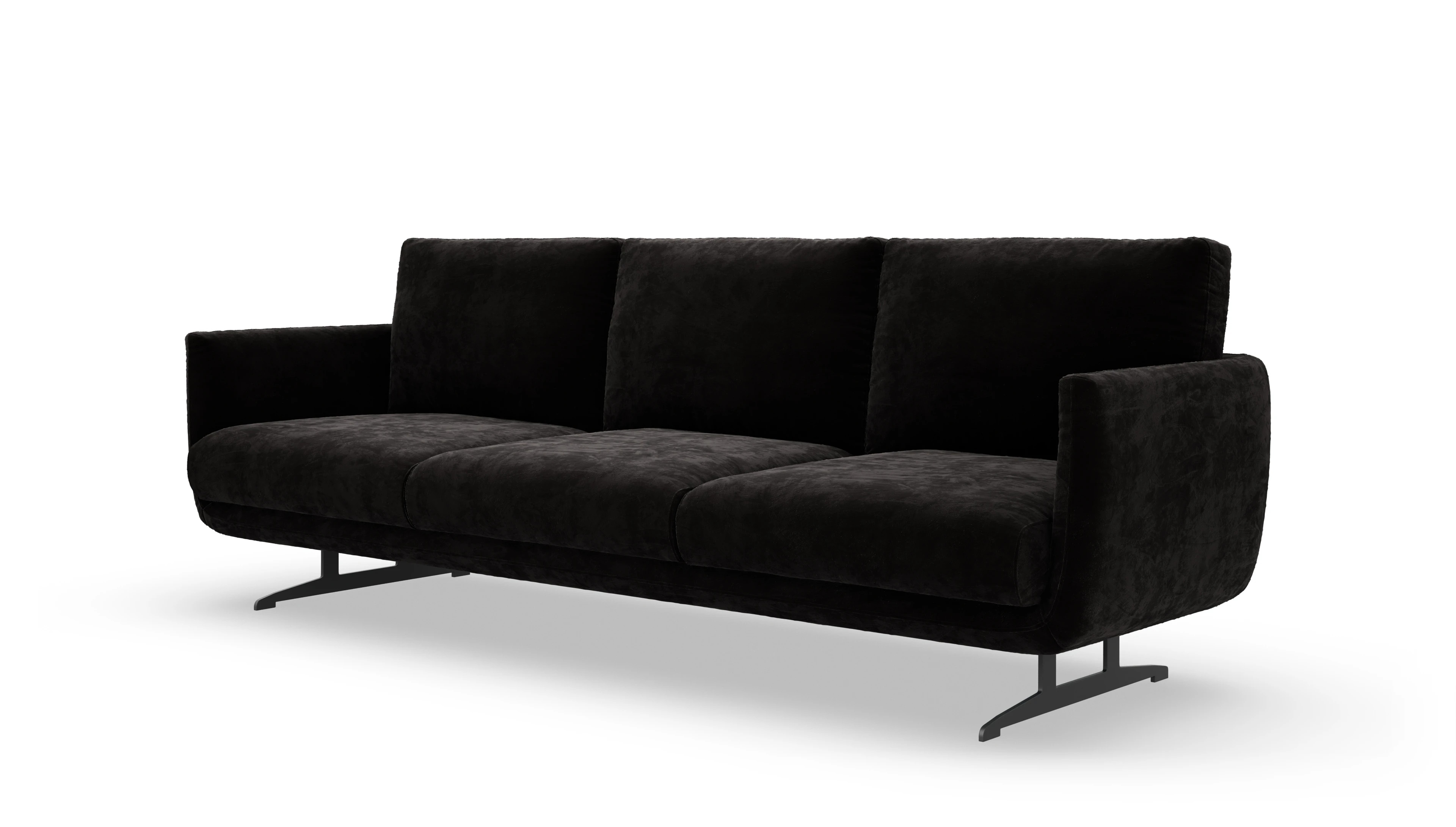 Designer-Sofa Boteri Ansicht des Produktes Boteri 4-Sitzer in Samt braun